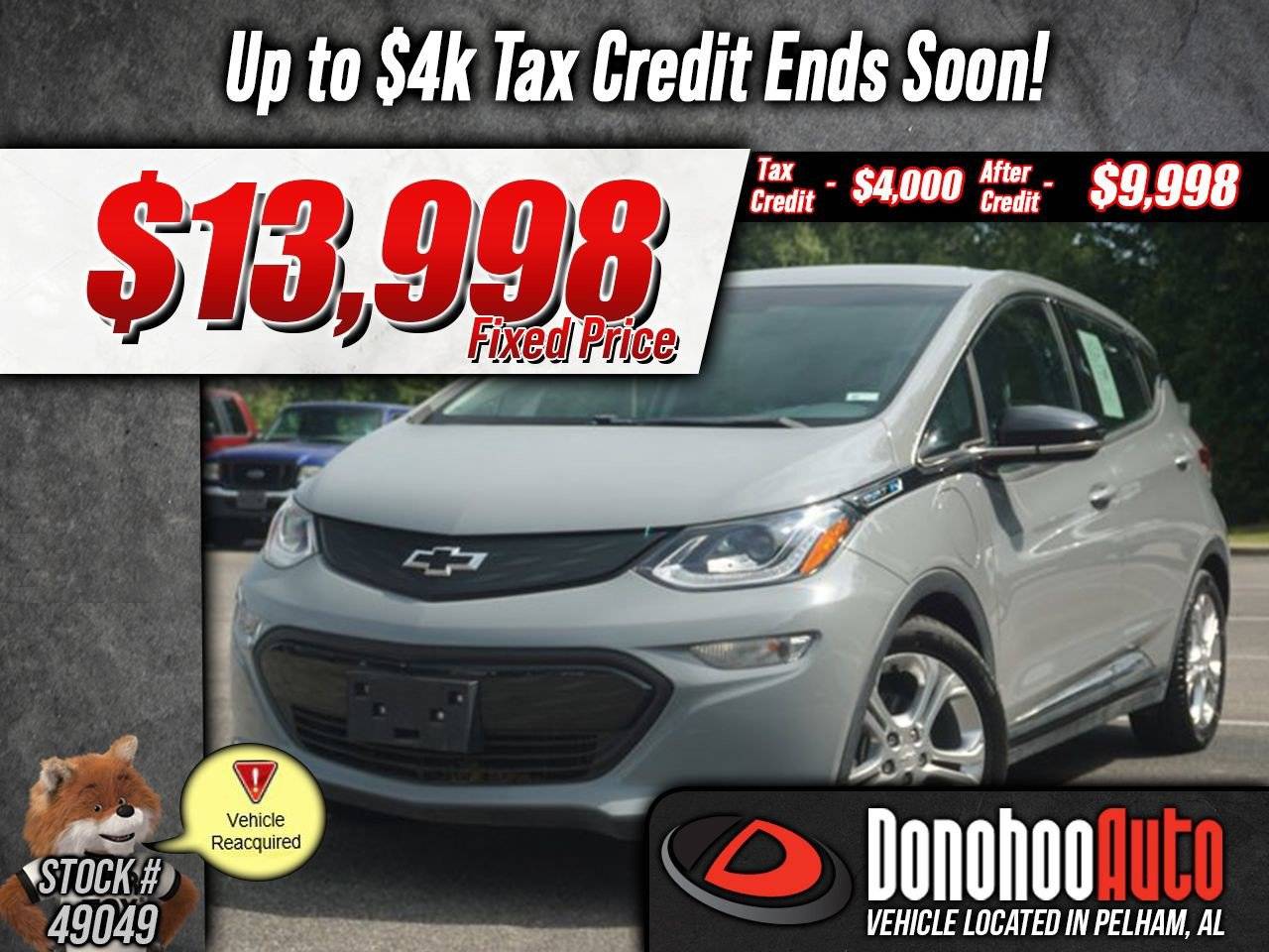 2019 Chevrolet Bolt EV LT — Hatchback — 16,016 mi — Pelham, AL