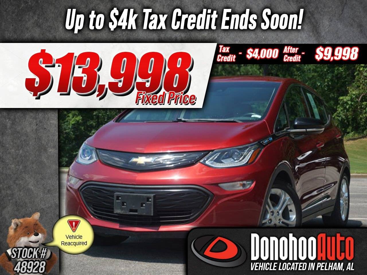 2020 Chevrolet Bolt EV LT — Hatchback — 19,461 mi — Pelham, AL