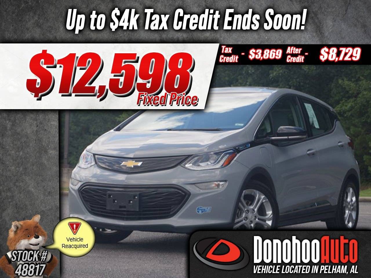 2020 Chevrolet Bolt EV LT — Hatchback — 42,560 mi — Pelham, AL