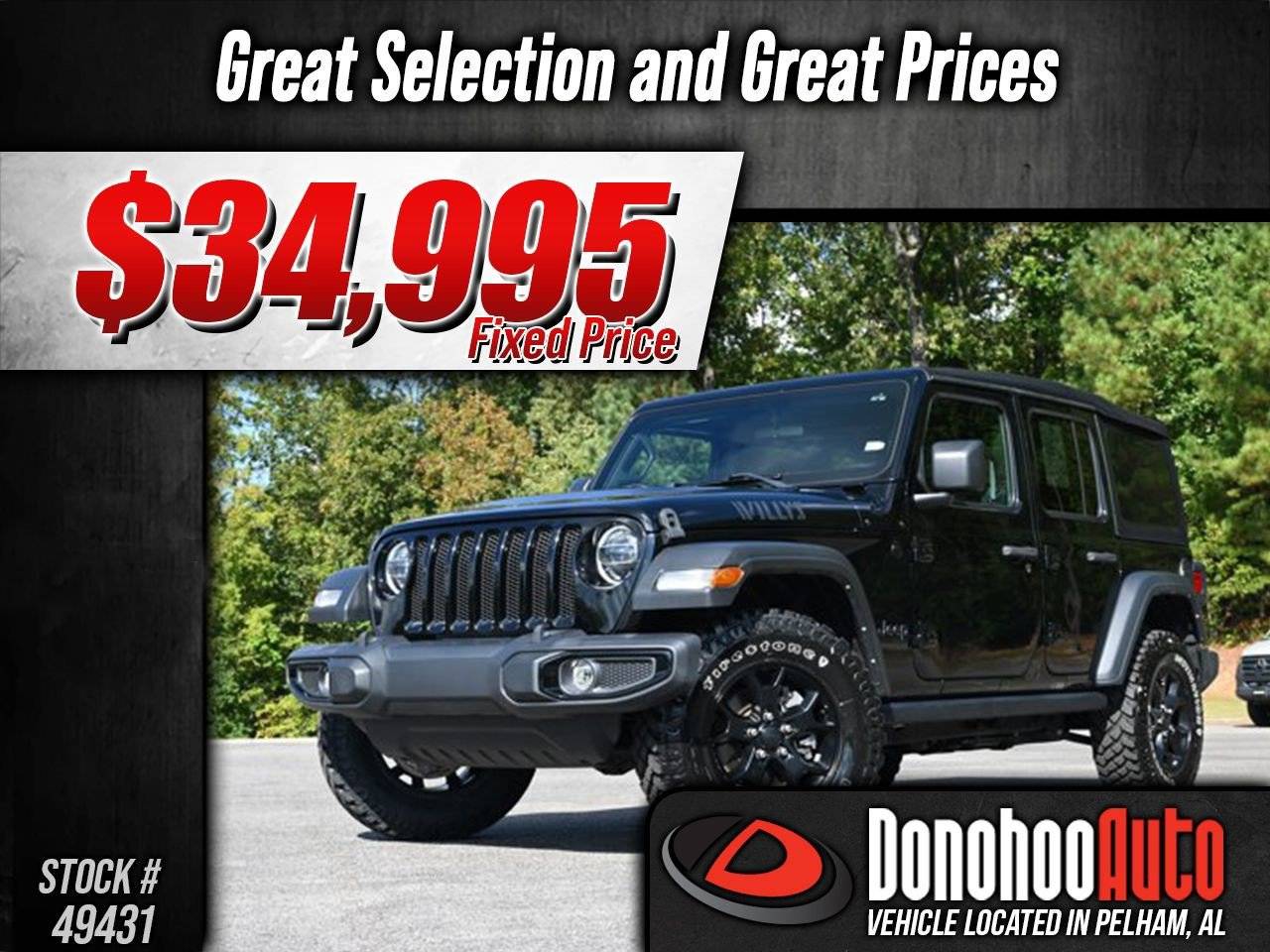 2022 Jeep Wrangler Willys — SUV — 37,465 mi — Pelham, AL