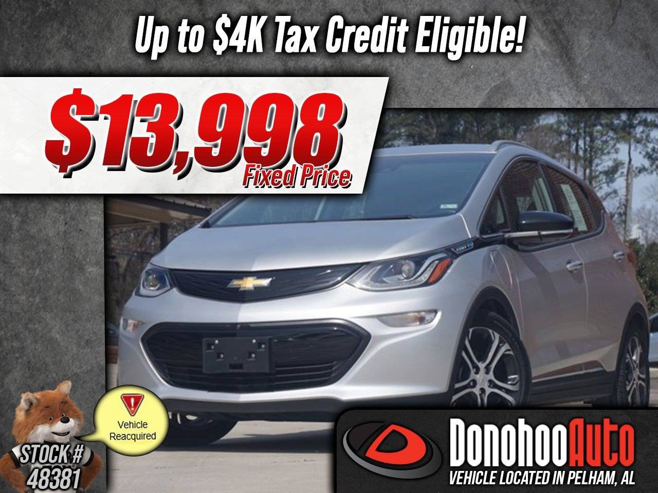 2021 Chevrolet Bolt EV Premier — Hatchback — 43,792 mi — Pelham, AL