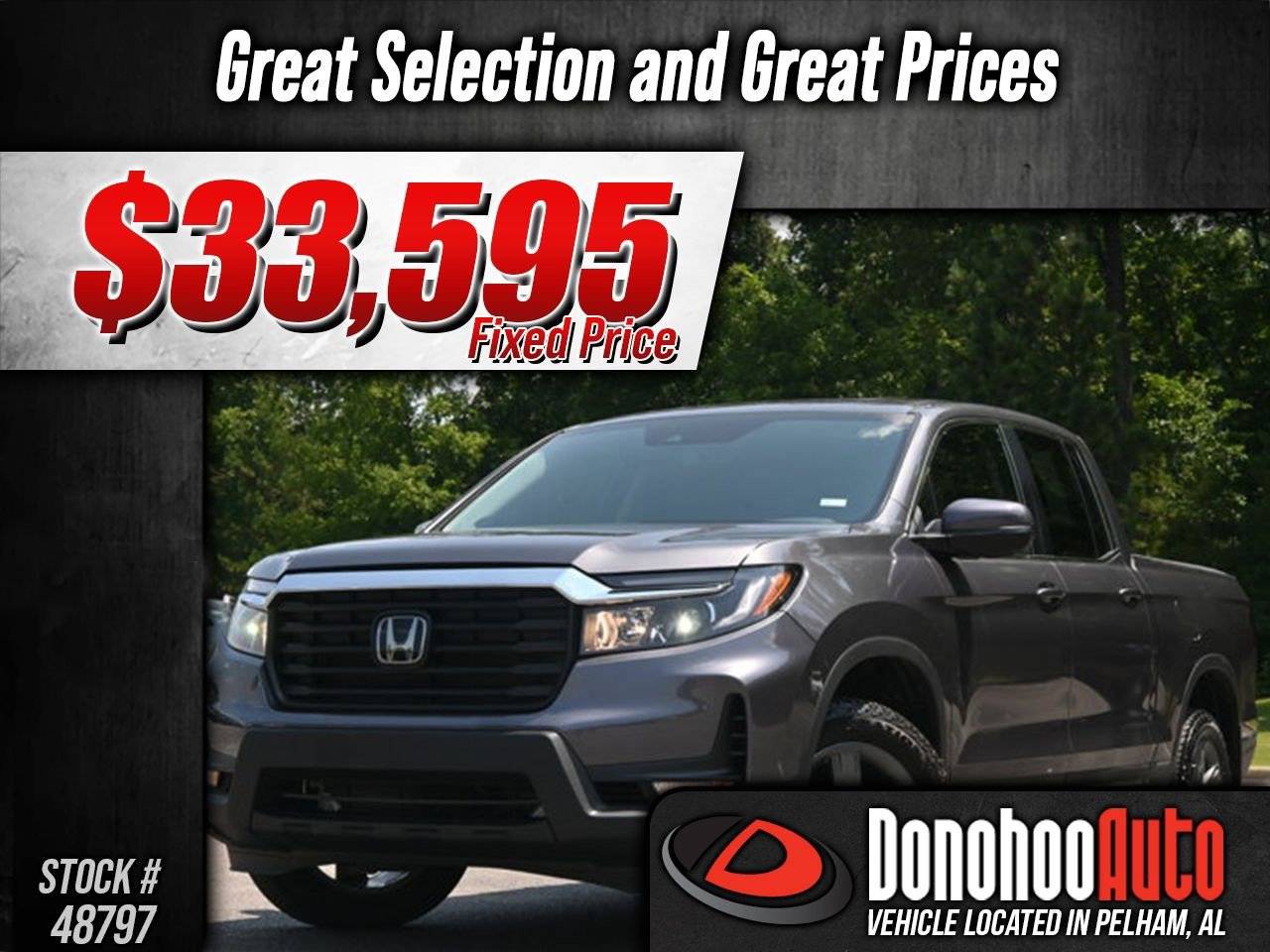 2021 Honda Ridgeline RTL — Pickup Truck — 26,445 mi — Pelham, AL