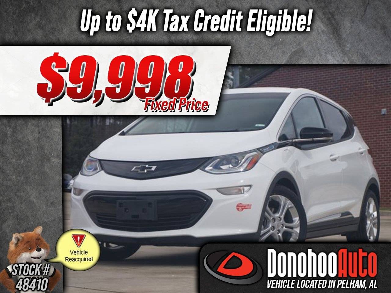 2017 Chevrolet Bolt EV LT — Hatchback — 50,538 mi — Pelham, AL