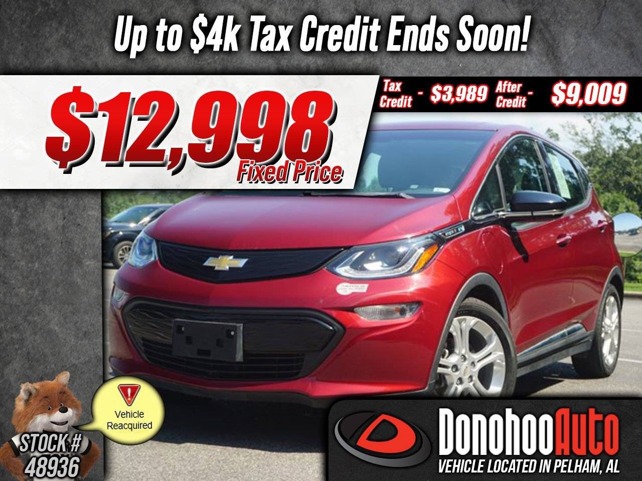 2020 Chevrolet Bolt EV LT — Hatchback — 17,234 mi — Pelham, AL