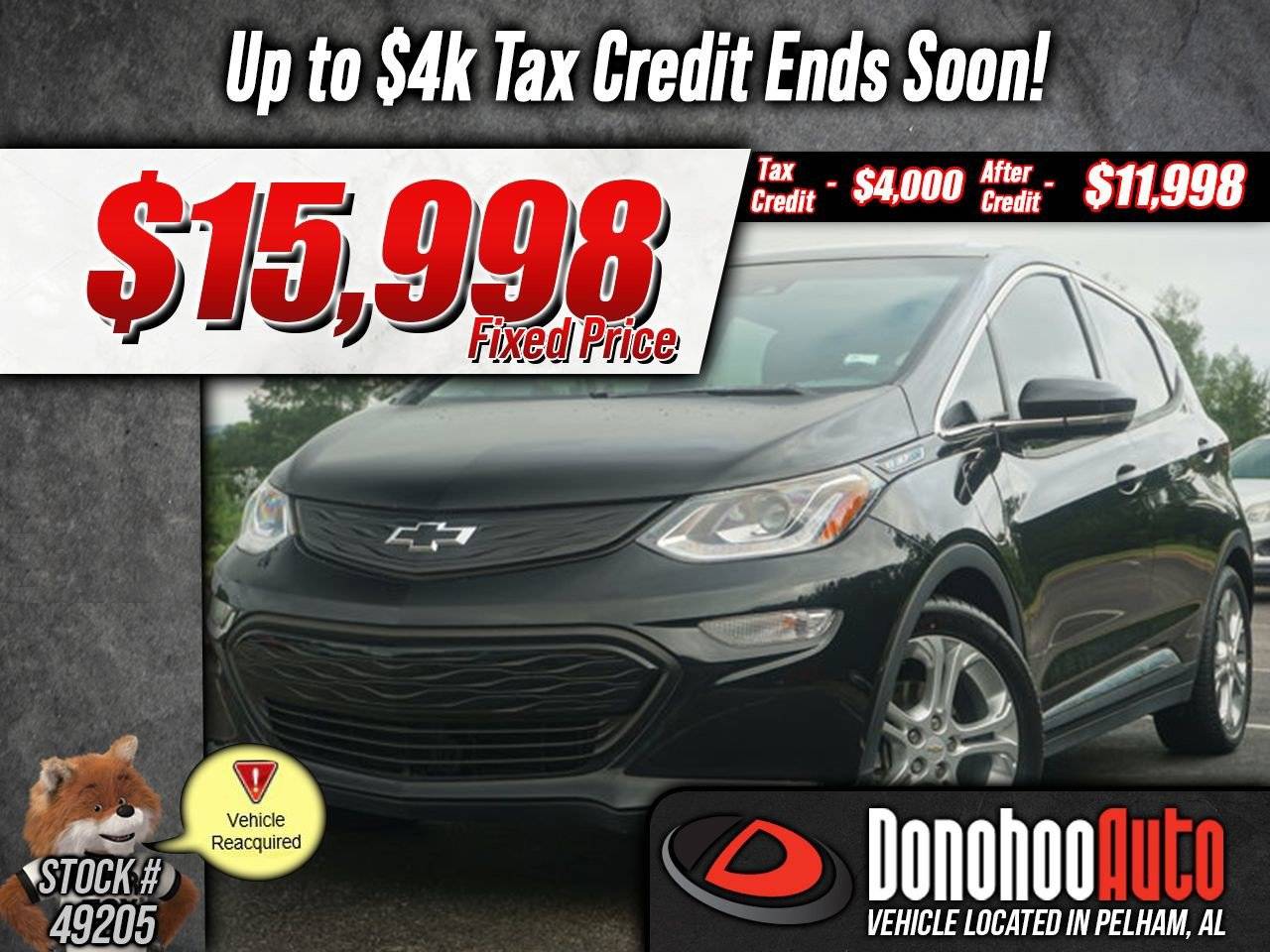 2021 Chevrolet Bolt EV LT — Hatchback — 16,992 mi — Pelham, AL