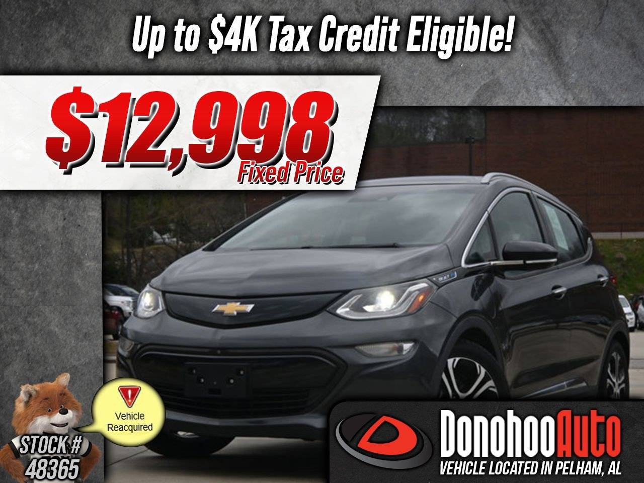 2019 Chevrolet Bolt EV Premier — Hatchback — 49,044 mi — Pelham, AL