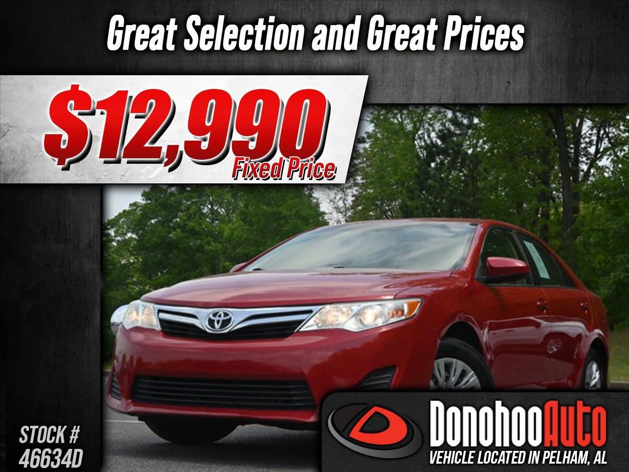 2014 Toyota Camry LE — Sedan — 78,859 mi — Pelham, AL