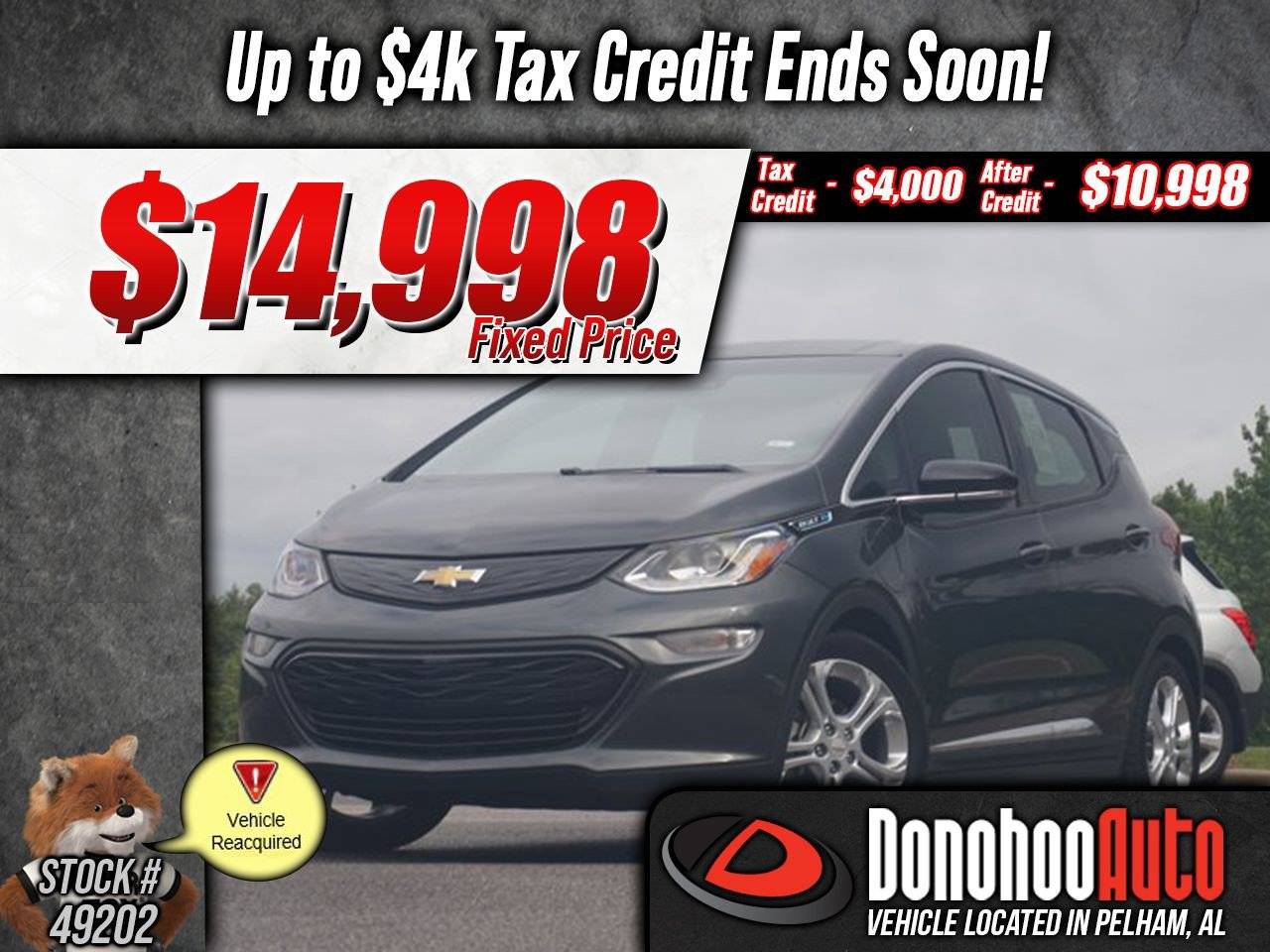 2020 Chevrolet Bolt EV LT — Hatchback — 5,248 mi — Pelham, AL