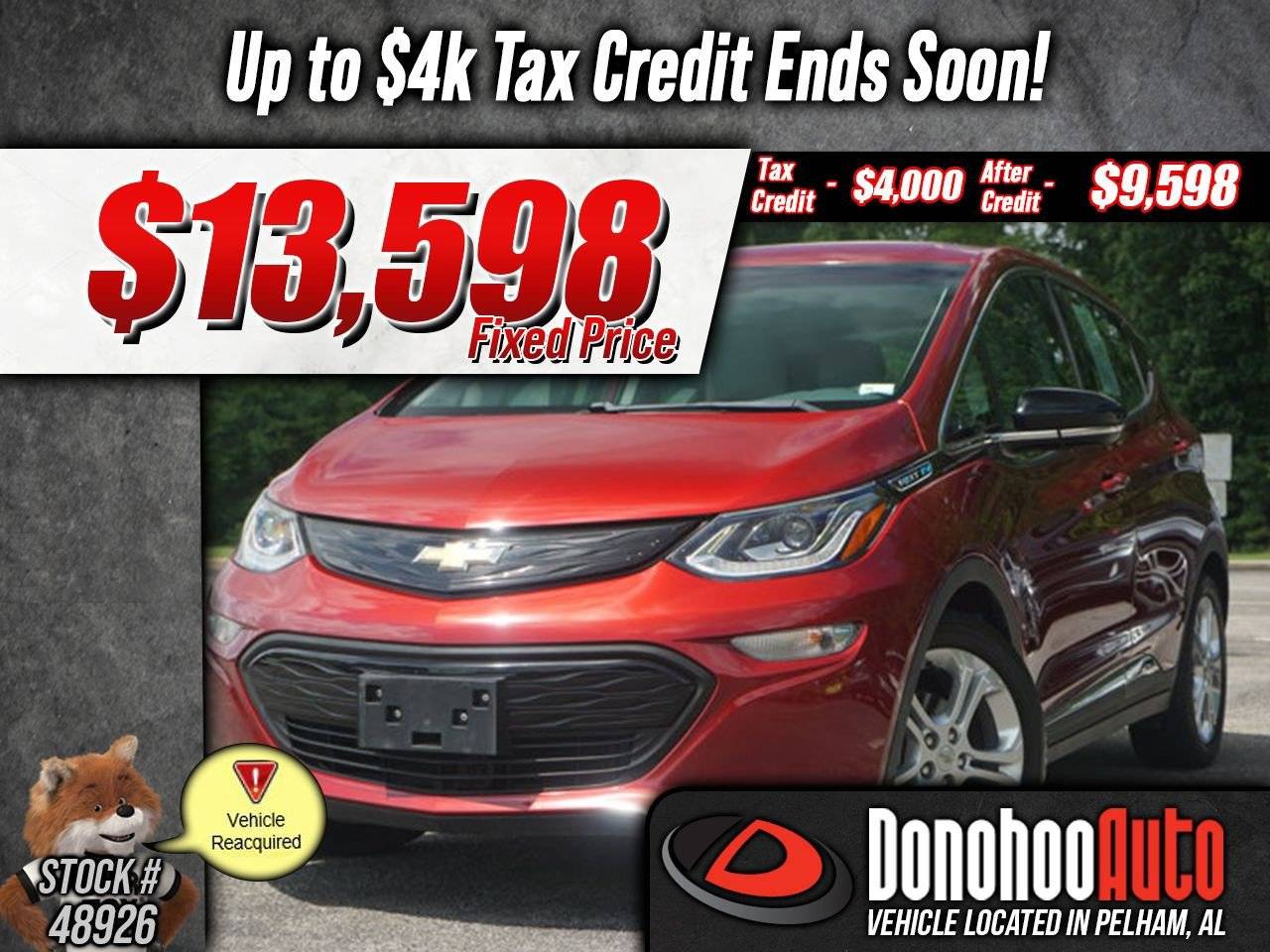 2020 Chevrolet Bolt EV LT — Hatchback — 25,498 mi — Pelham, AL