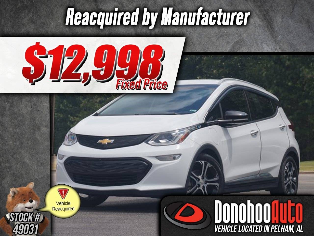 2019 Chevrolet Bolt EV Premier — Hatchback — 24,704 mi — Pelham, AL