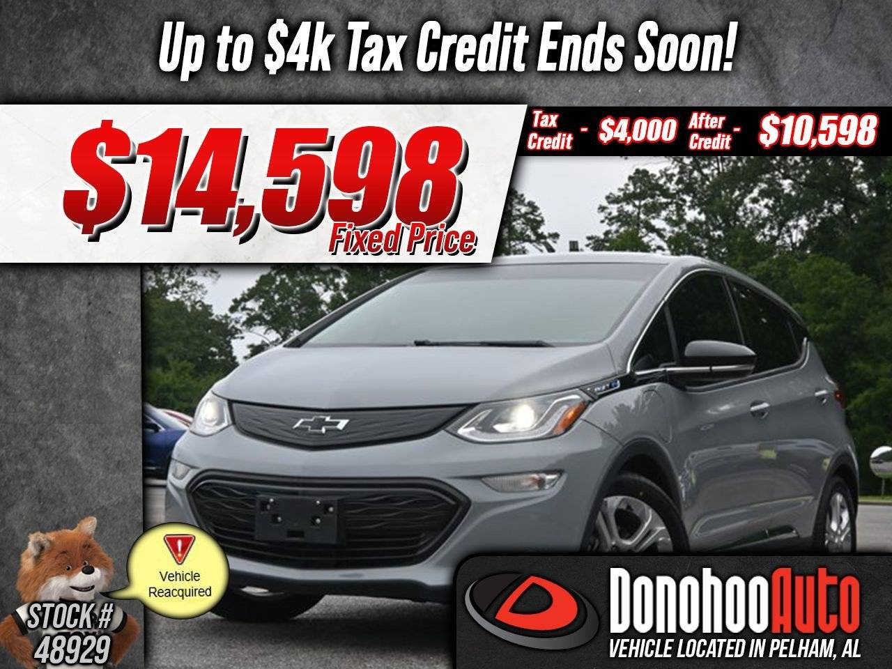 2020 Chevrolet Bolt EV LT — Hatchback — 24,658 mi — Pelham, AL