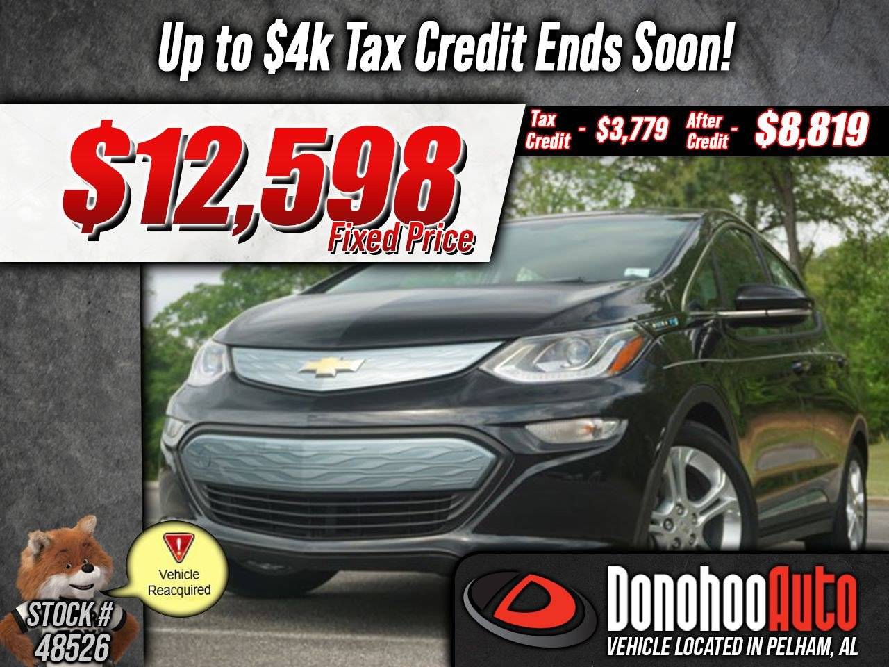 2019 Chevrolet Bolt EV LT — Hatchback — 39,609 mi — Pelham, AL