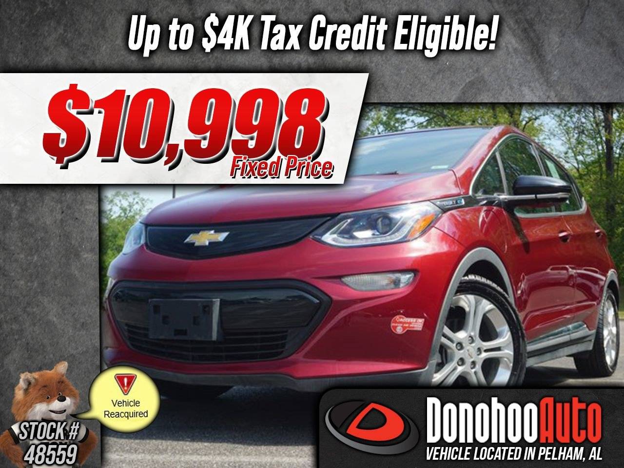 2017 Chevrolet Bolt EV LT — Hatchback — 38,989 mi — Pelham, AL