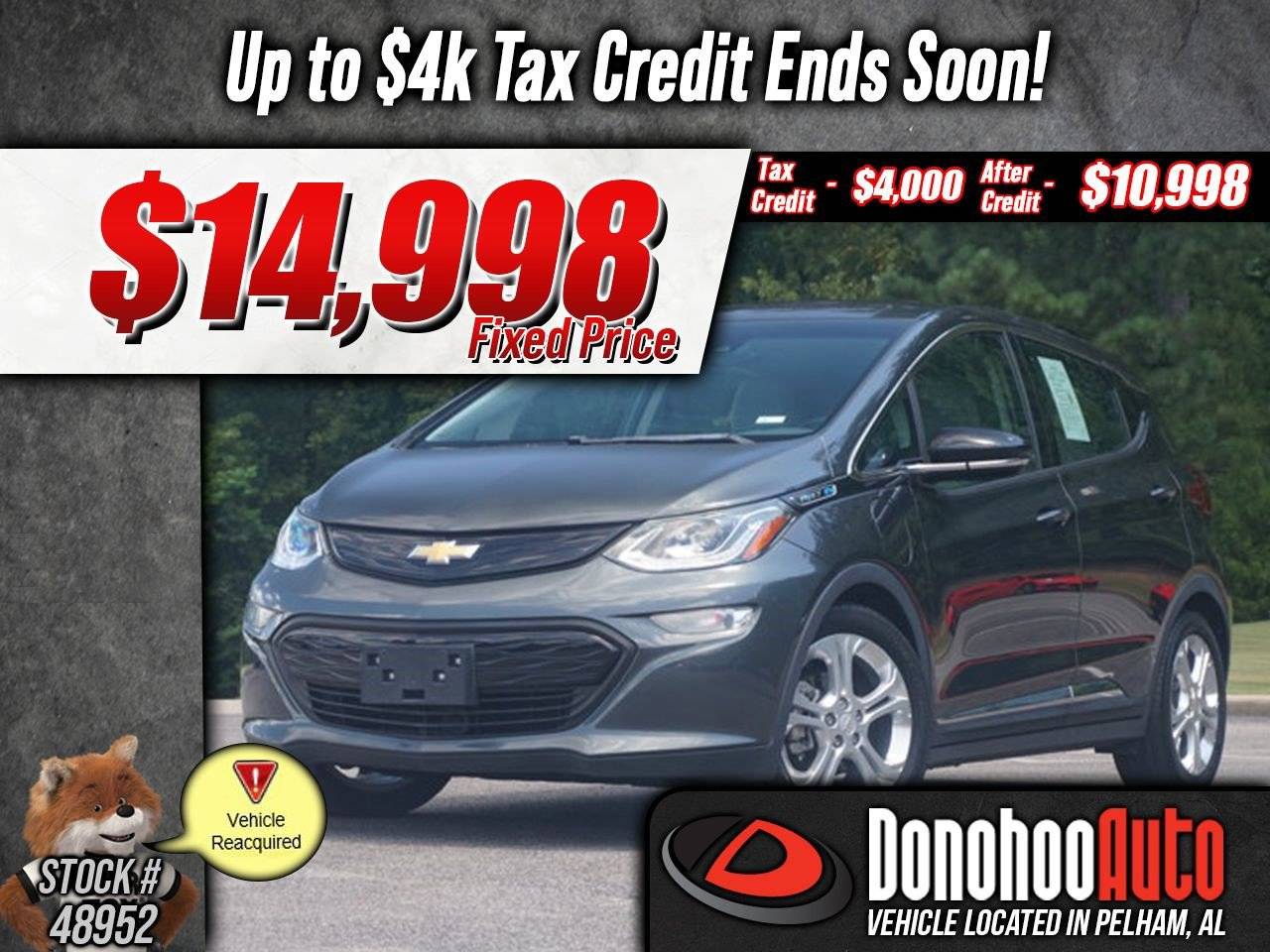 2020 Chevrolet Bolt EV LT — Hatchback — 27,984 mi — Pelham, AL