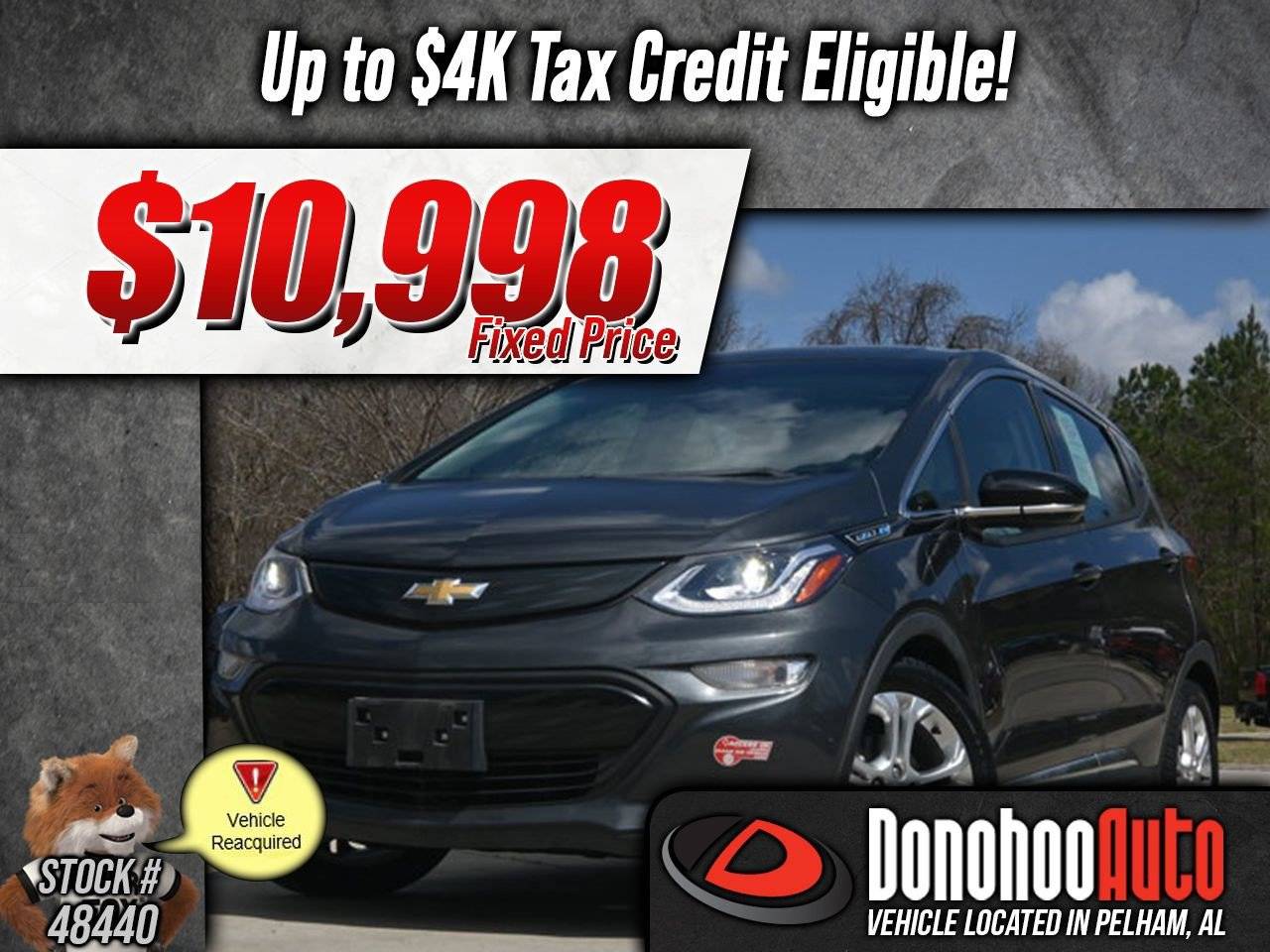 2018 Chevrolet Bolt EV LT — Hatchback — 40,555 mi — Pelham, AL