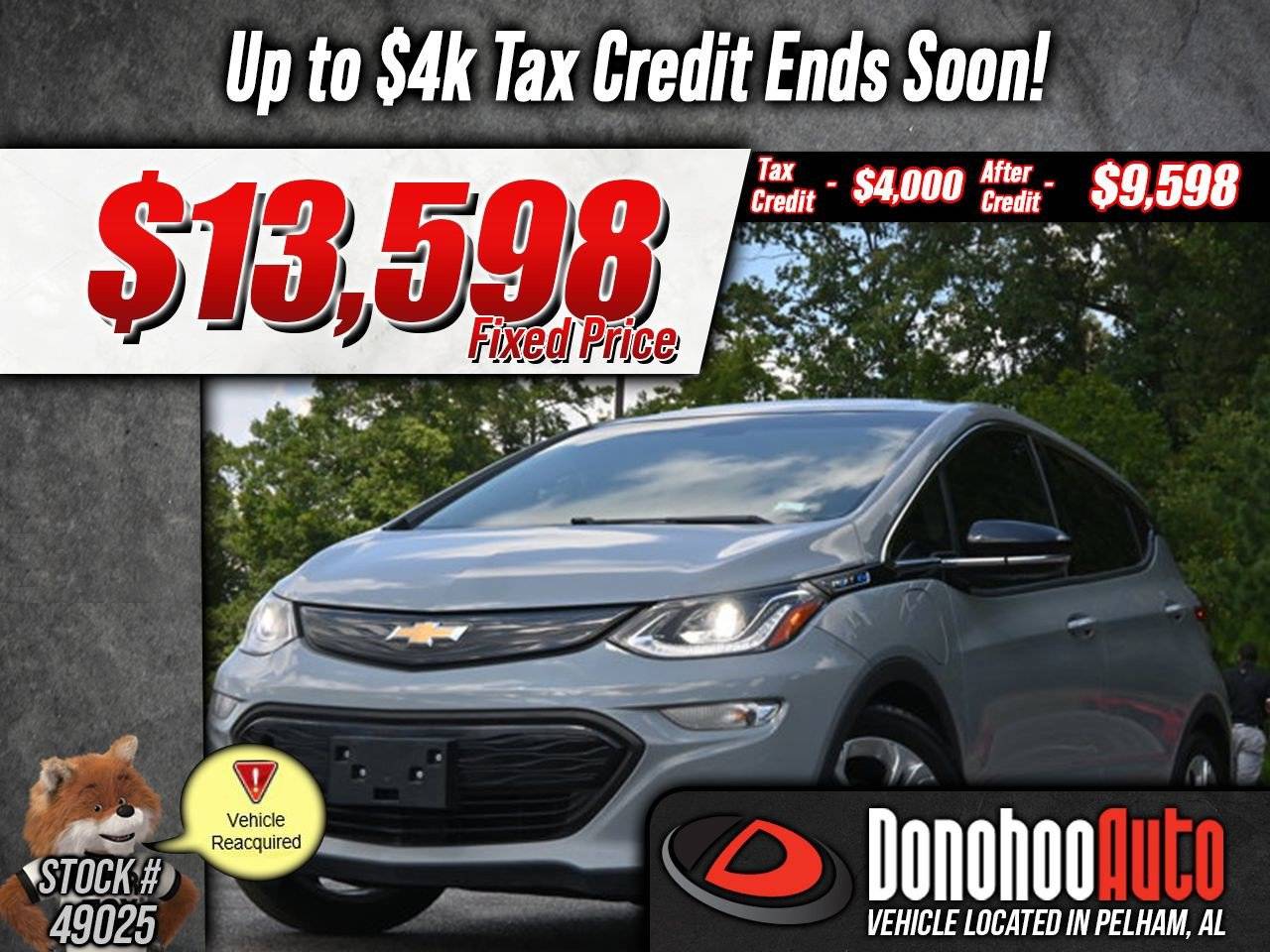 2020 Chevrolet Bolt EV LT — Hatchback — 19,146 mi — Pelham, AL