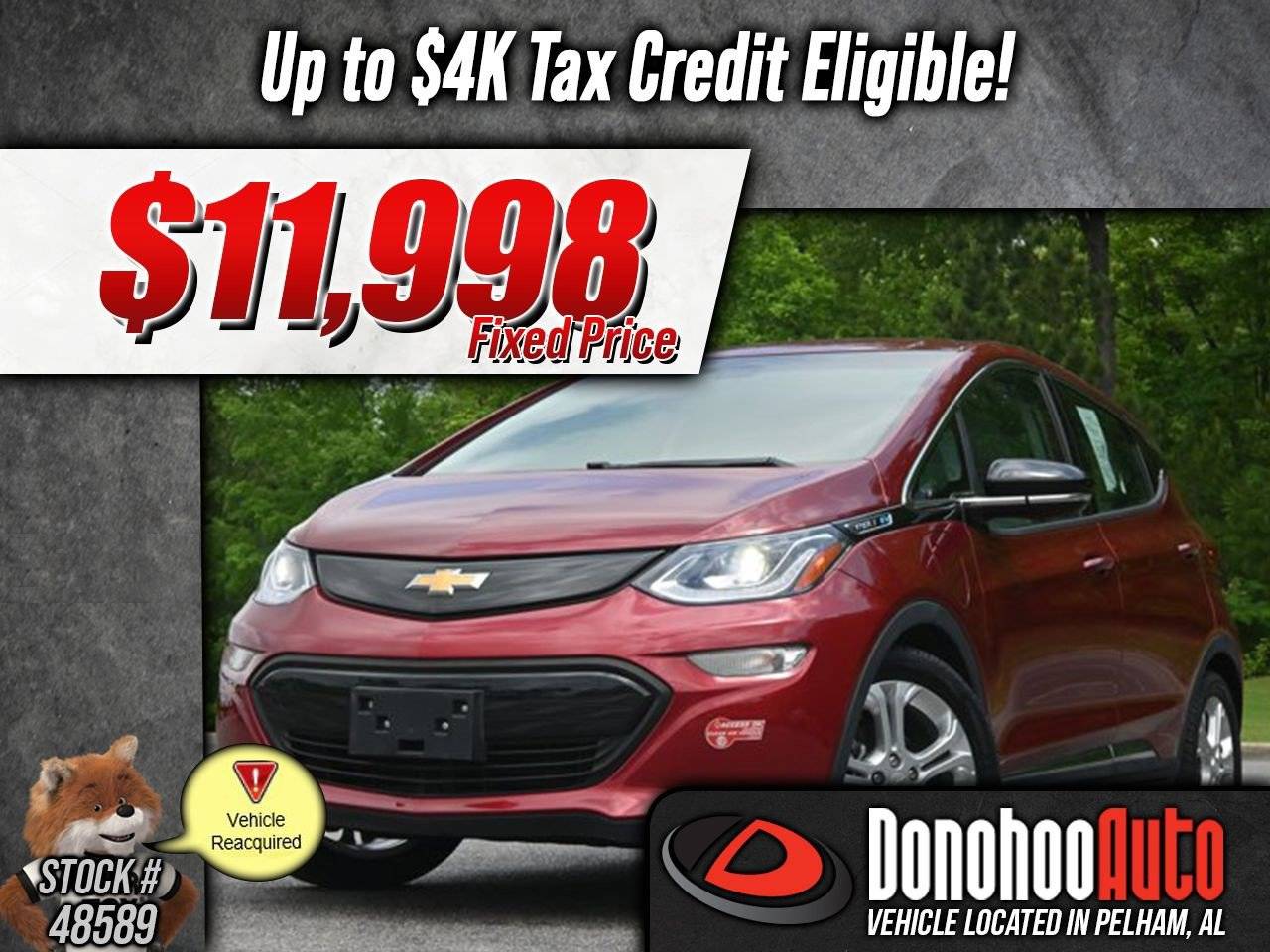 2018 Chevrolet Bolt EV LT — Hatchback — 23,475 mi — Pelham, AL