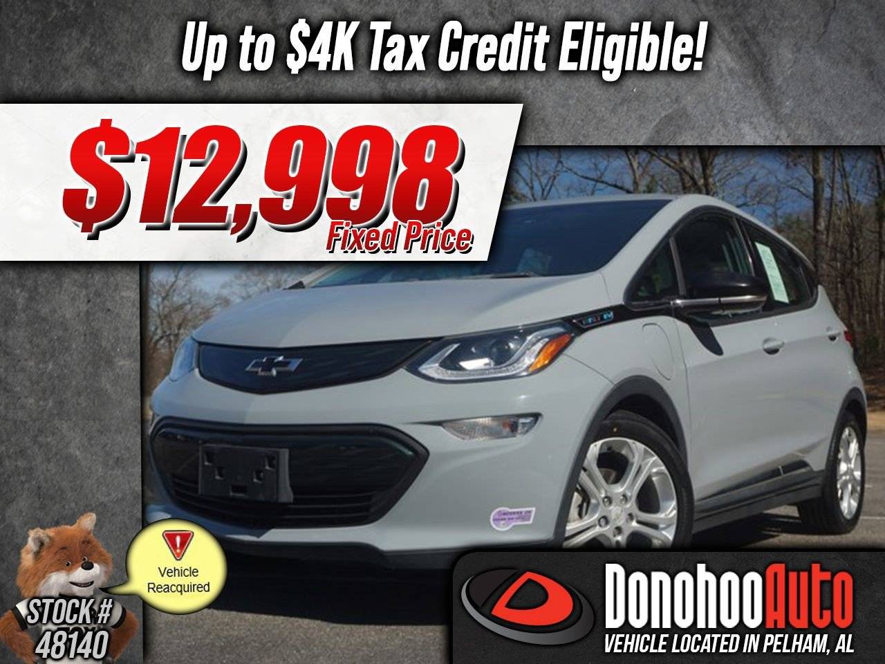 2019 Chevrolet Bolt EV LT — Hatchback — 56,304 mi — Pelham, AL