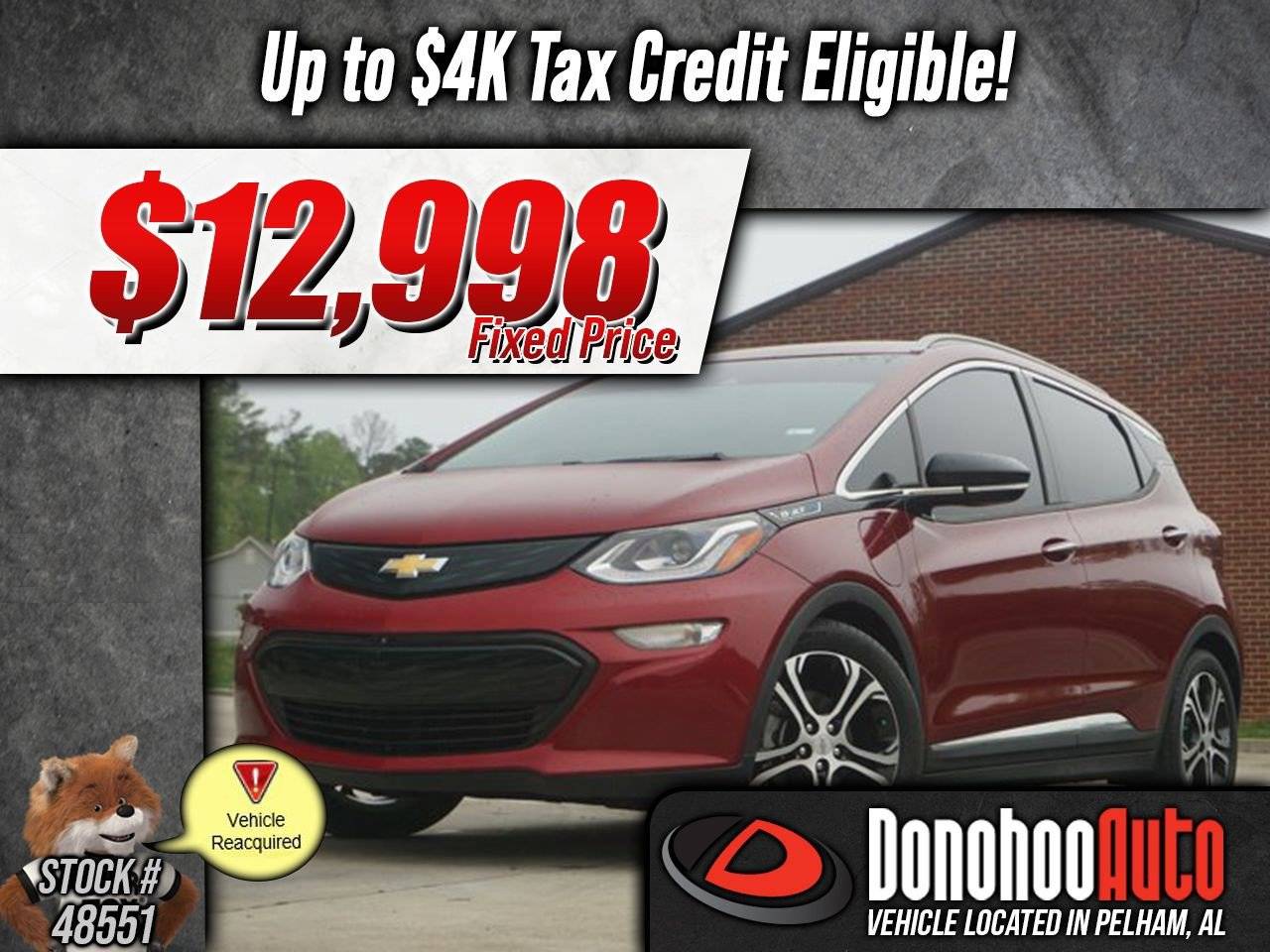 2019 Chevrolet Bolt EV Premier — Hatchback — 25,992 mi — Pelham, AL