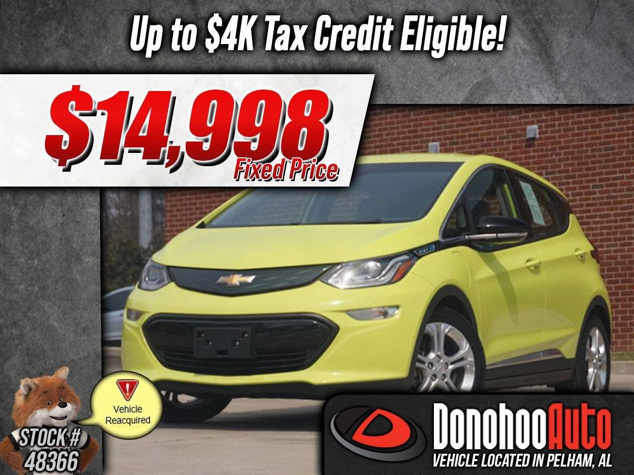 2019 Chevrolet Bolt EV LT — Hatchback — 21,953 mi — Pelham, AL