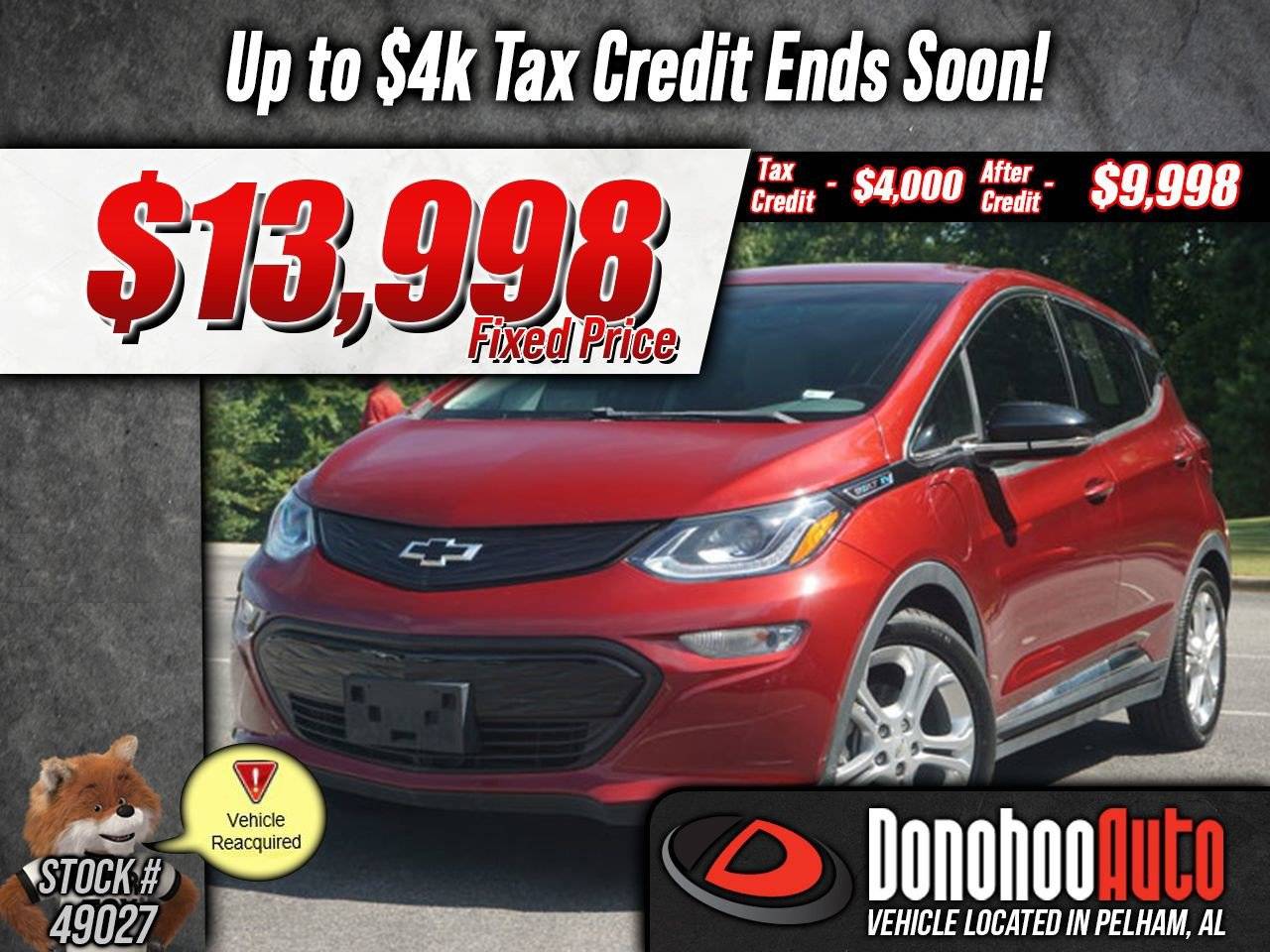 2020 Chevrolet Bolt EV LT — Hatchback — 22,273 mi — Pelham, AL