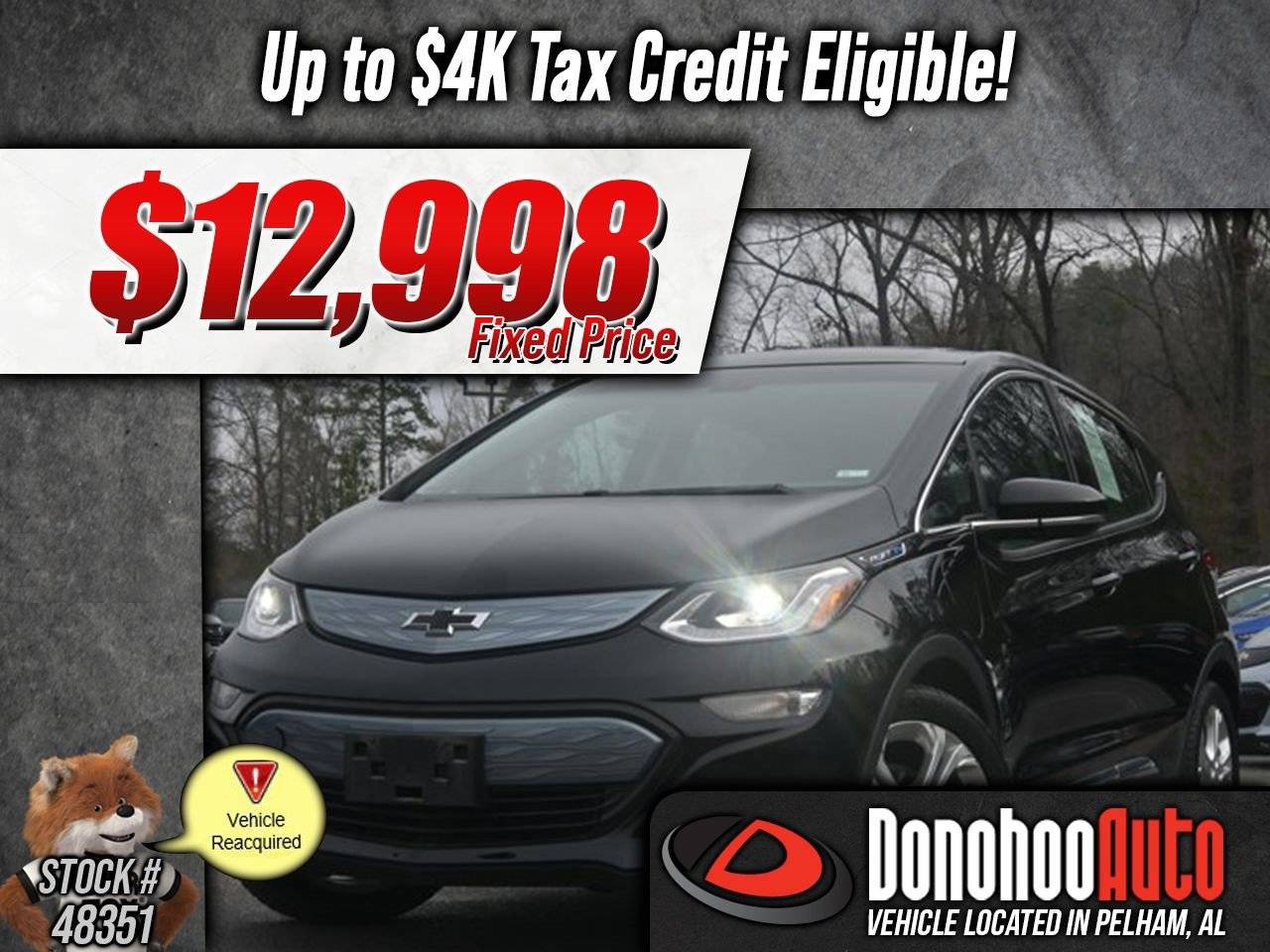 2019 Chevrolet Bolt EV LT — Hatchback — 38,422 mi — Pelham, AL