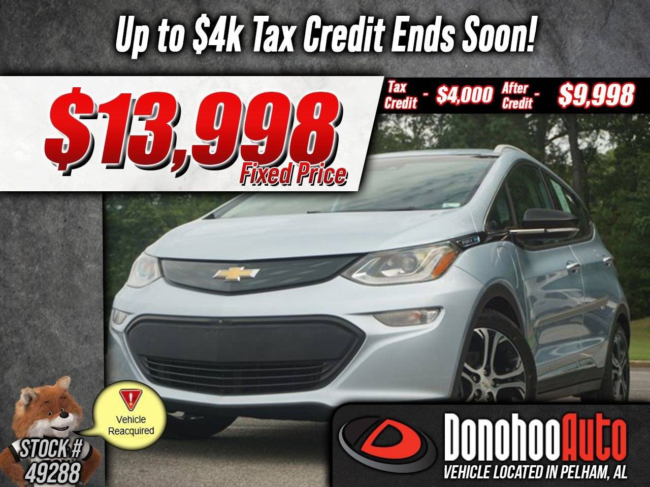 2018 Chevrolet Bolt EV Premier — Hatchback — 34,790 mi — Pelham, AL