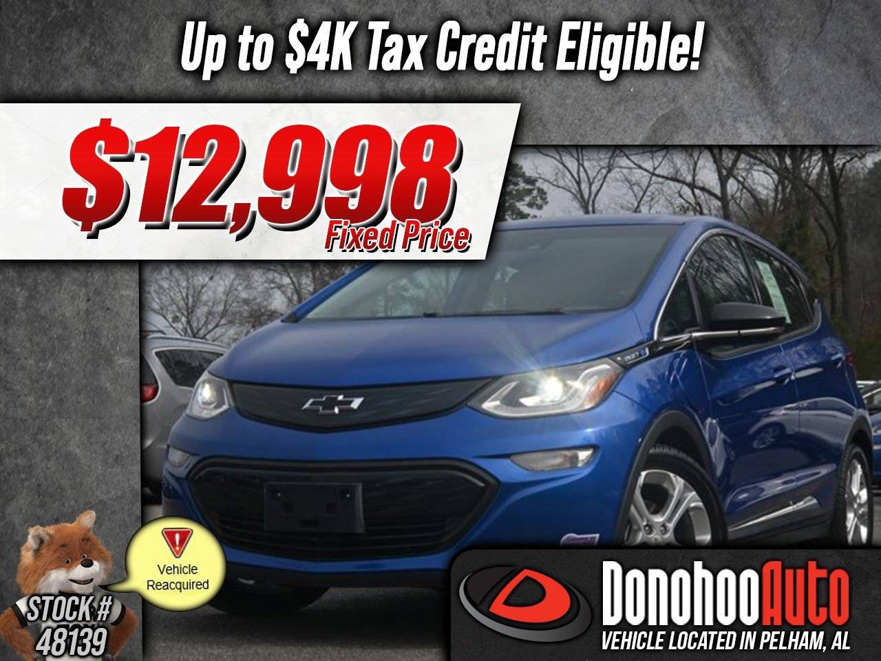 2019 Chevrolet Bolt EV LT — Hatchback — 20,563 mi — Pelham, AL