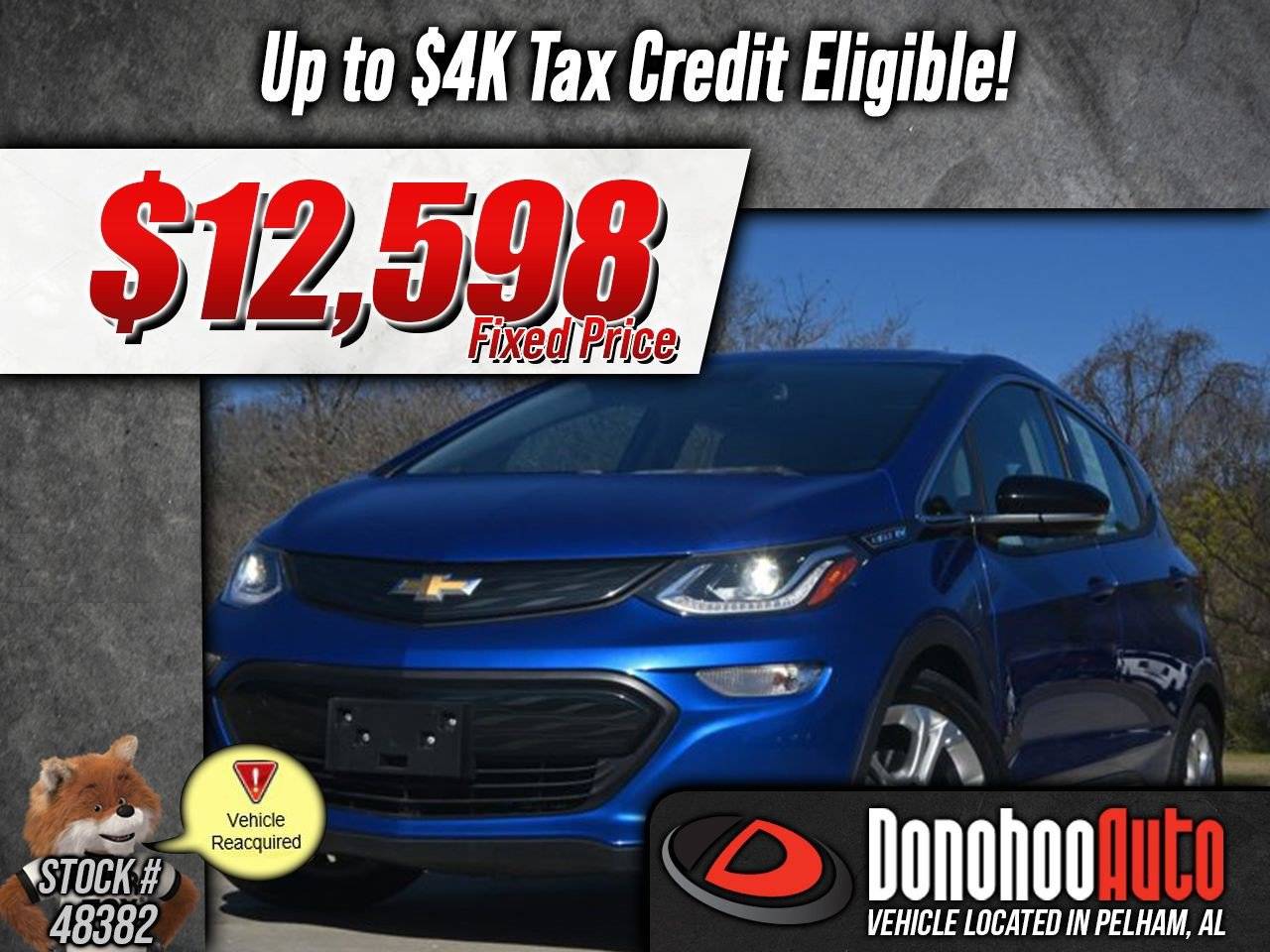 2018 Chevrolet Bolt EV LT — Hatchback — 31,431 mi — Pelham, AL