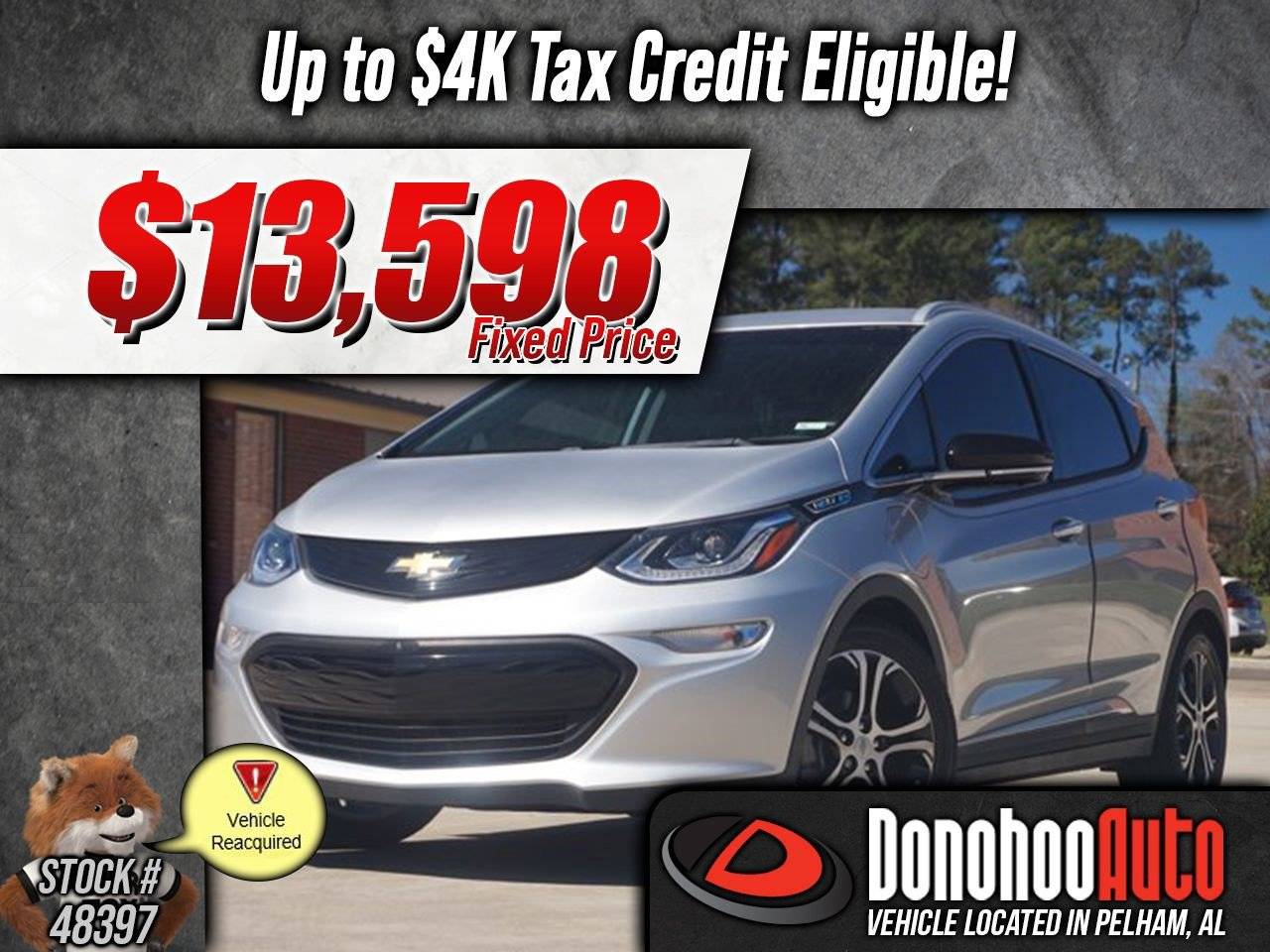 2020 Chevrolet Bolt EV Premier — Hatchback — 37,755 mi — Pelham, AL