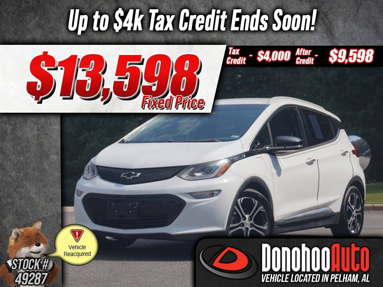 2017 Chevrolet Bolt EV Premier — Hatchback — 48,203 mi — Pelham, AL