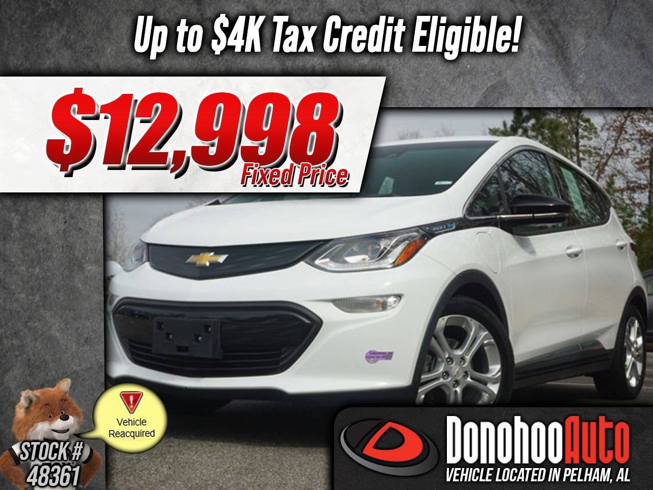 2019 Chevrolet Bolt EV LT — Hatchback — 21,275 mi — Pelham, AL