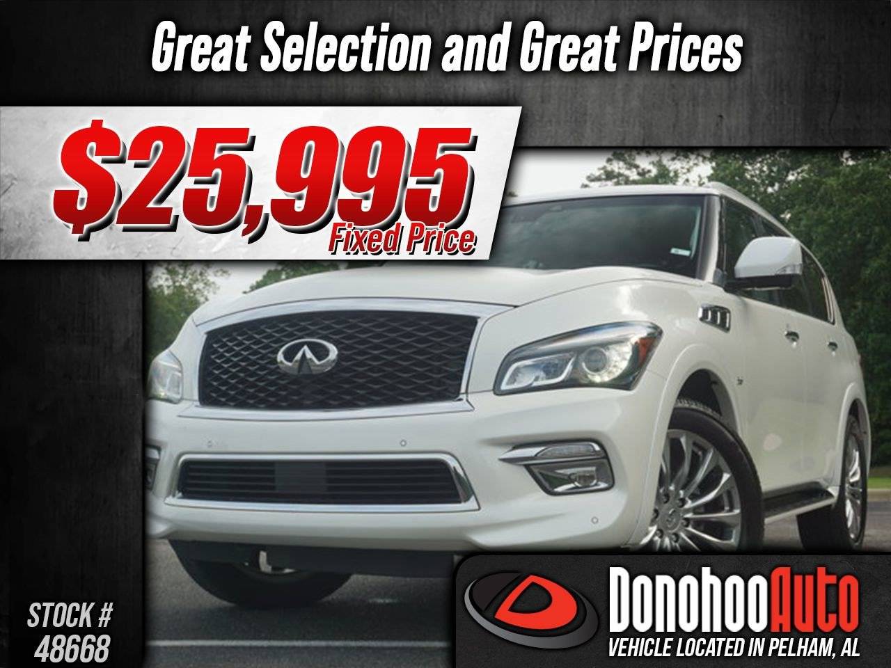 2017 INFINITI QX80 Standard — SUV — 52,474 mi — Pelham, AL