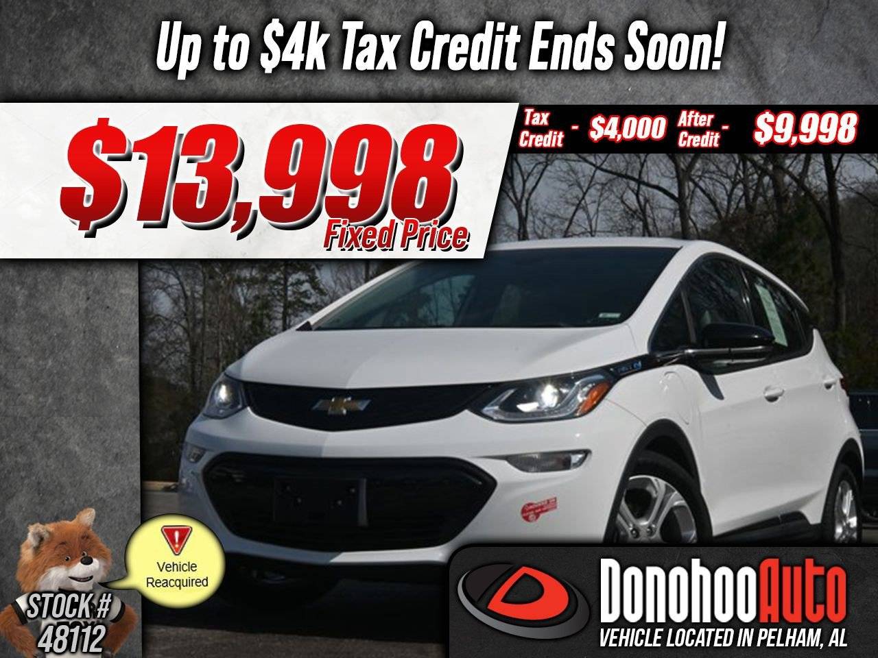 2019 Chevrolet Bolt EV LT — Hatchback — 33,689 mi — Pelham, AL