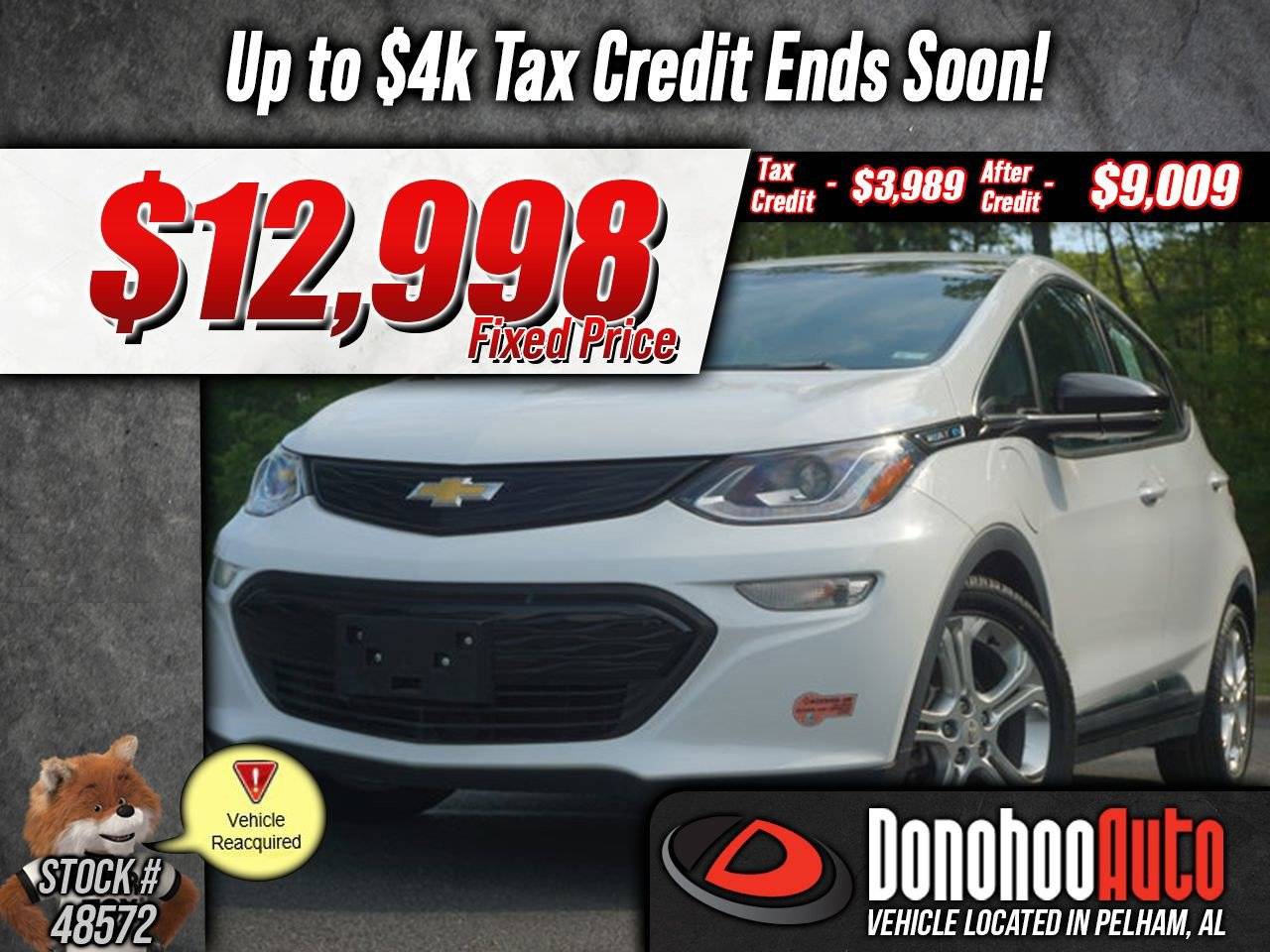 2020 Chevrolet Bolt EV LT — Hatchback — 29,525 mi — Pelham, AL
