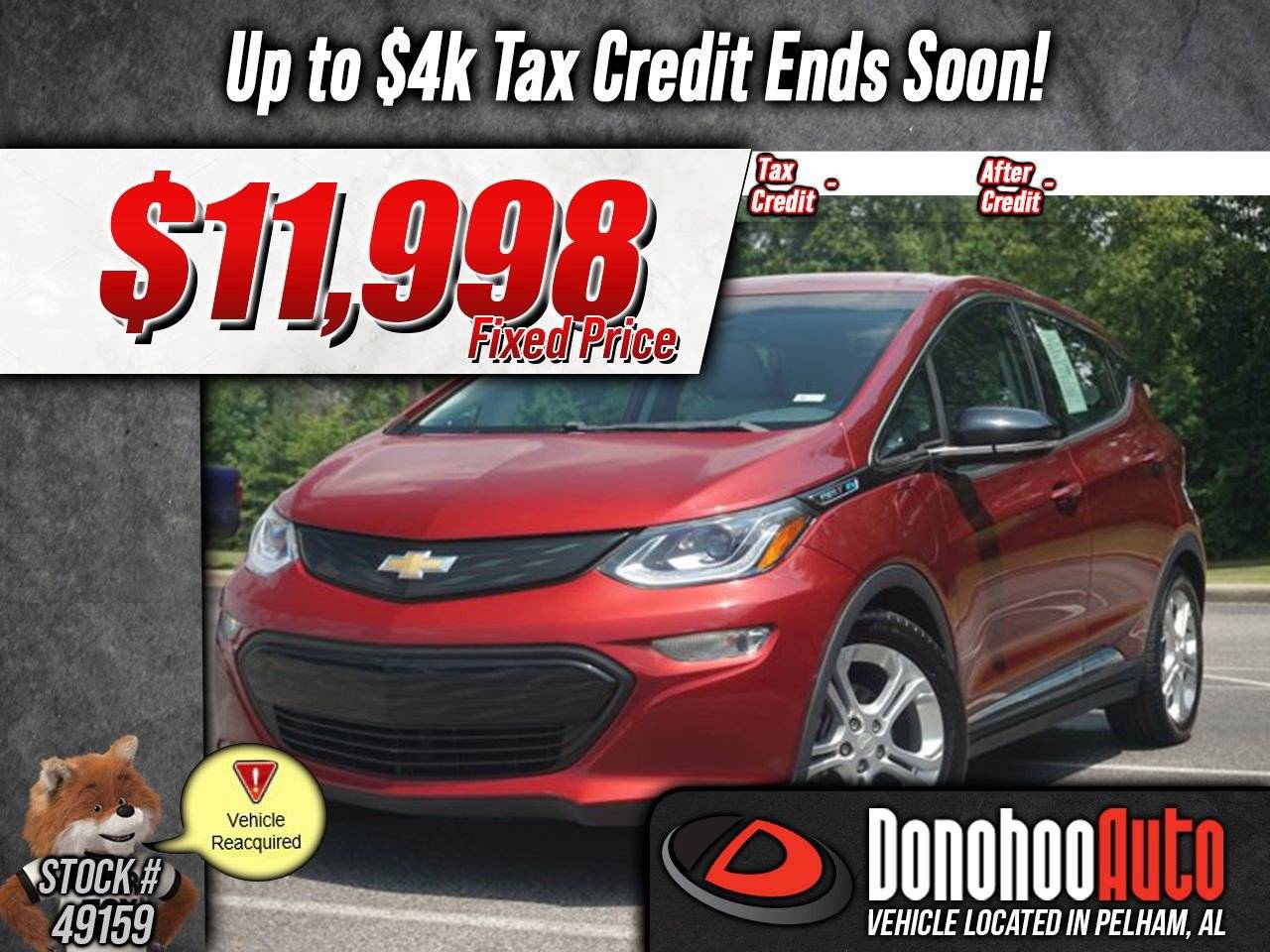 2017 Chevrolet Bolt EV LT — Hatchback — 25,119 mi — Pelham, AL