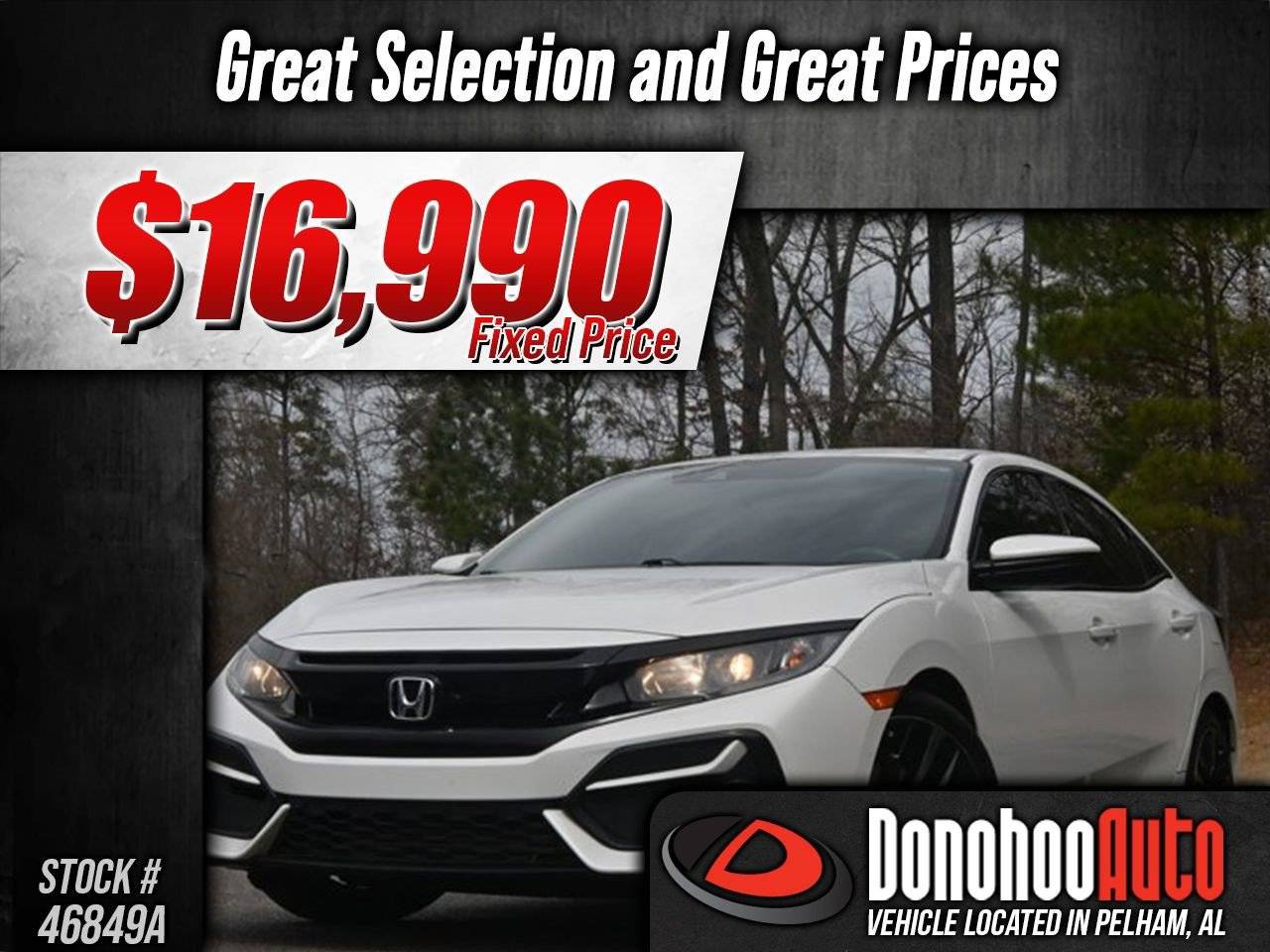 2021 Honda Civic Sport — Hatchback — 107,221 mi — Pelham, AL