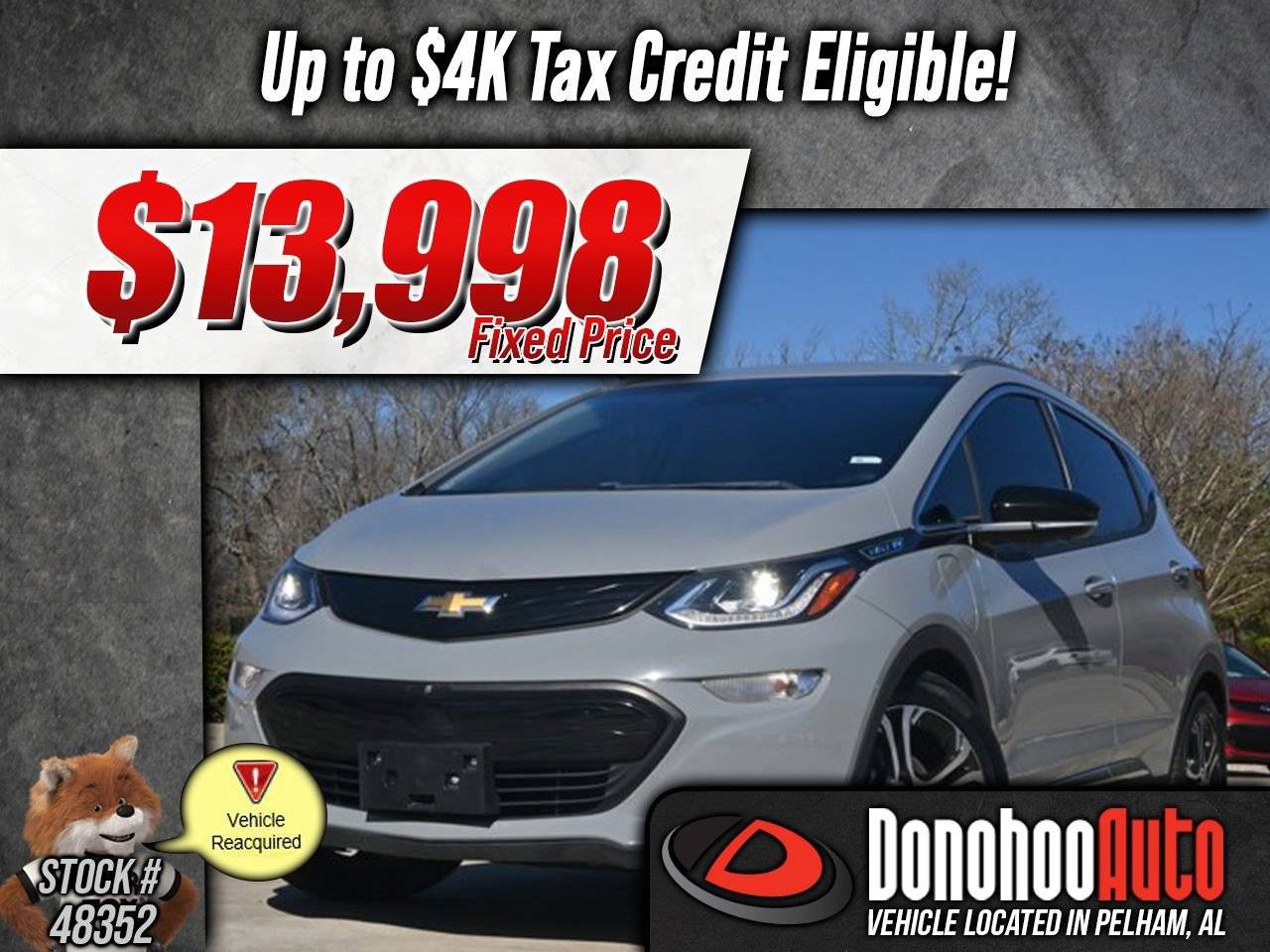 2020 Chevrolet Bolt EV Premier — Hatchback — 43,458 mi — Pelham, AL