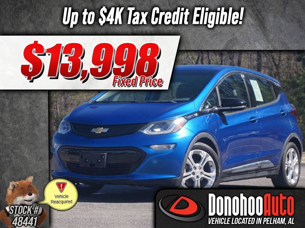 2019 Chevrolet Bolt EV LT — Hatchback — 9,405 mi — Pelham, AL