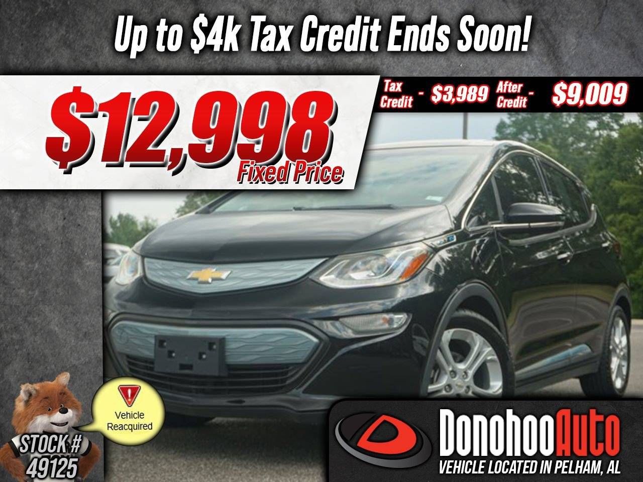 2019 Chevrolet Bolt EV LT — Hatchback — 27,309 mi — Pelham, AL