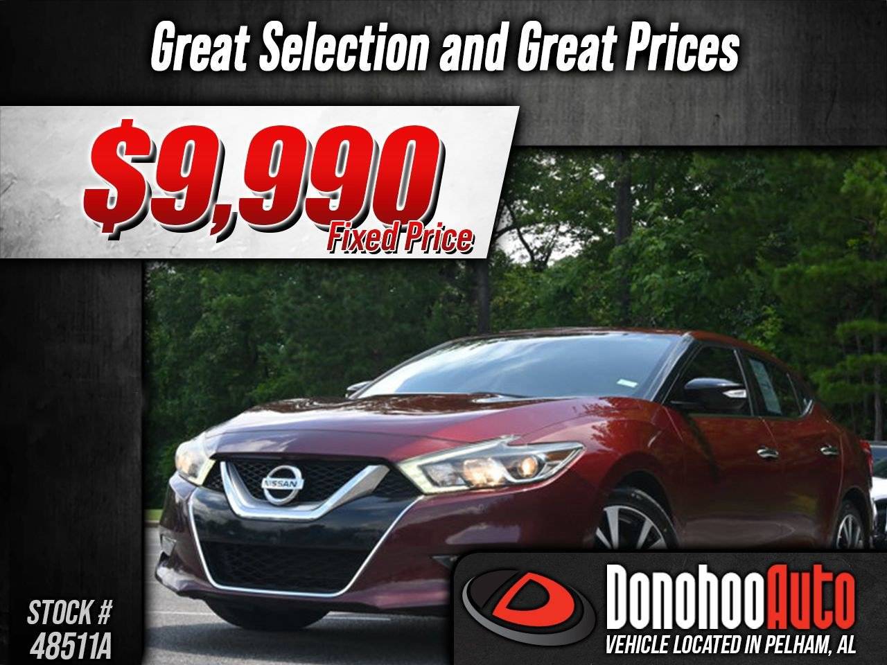 2016 Nissan Maxima SV — Sedan — 129,071 mi — Pelham, AL
