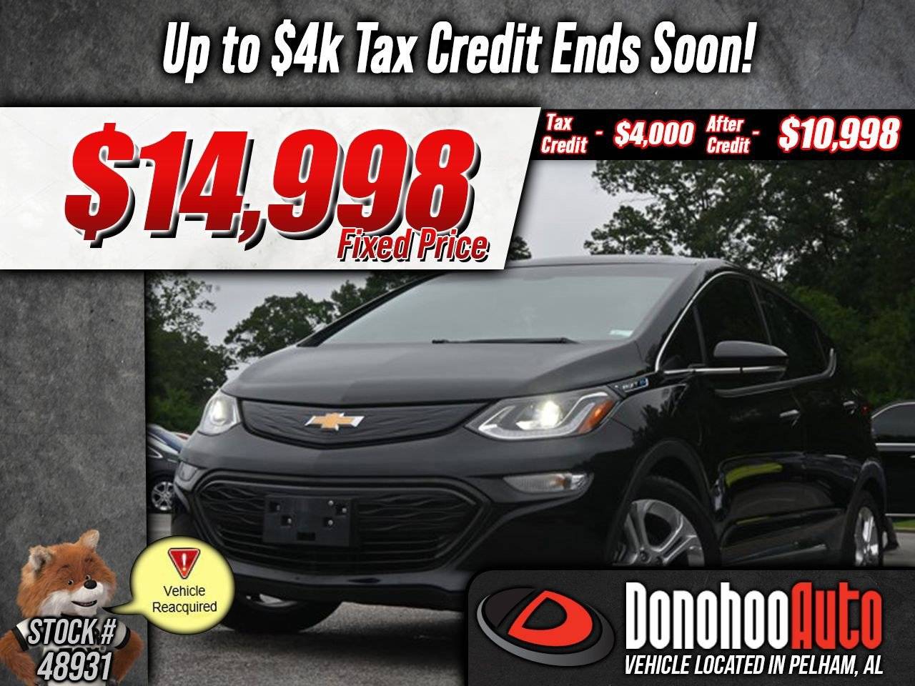 2020 Chevrolet Bolt EV LT — Hatchback — 8,155 mi — Pelham, AL
