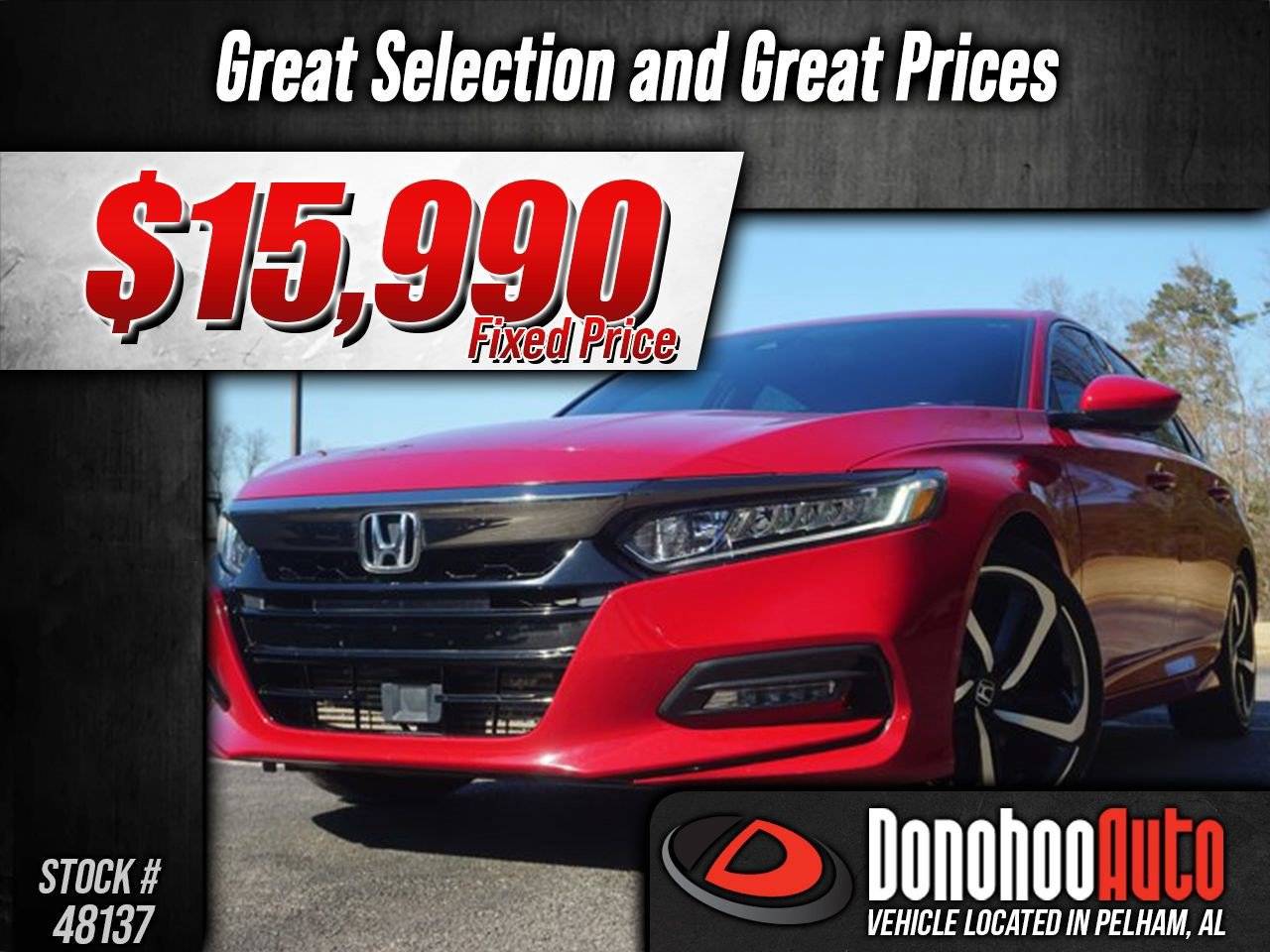 2018 Honda Accord Sport — Sedan — 129,435 mi — Pelham, AL