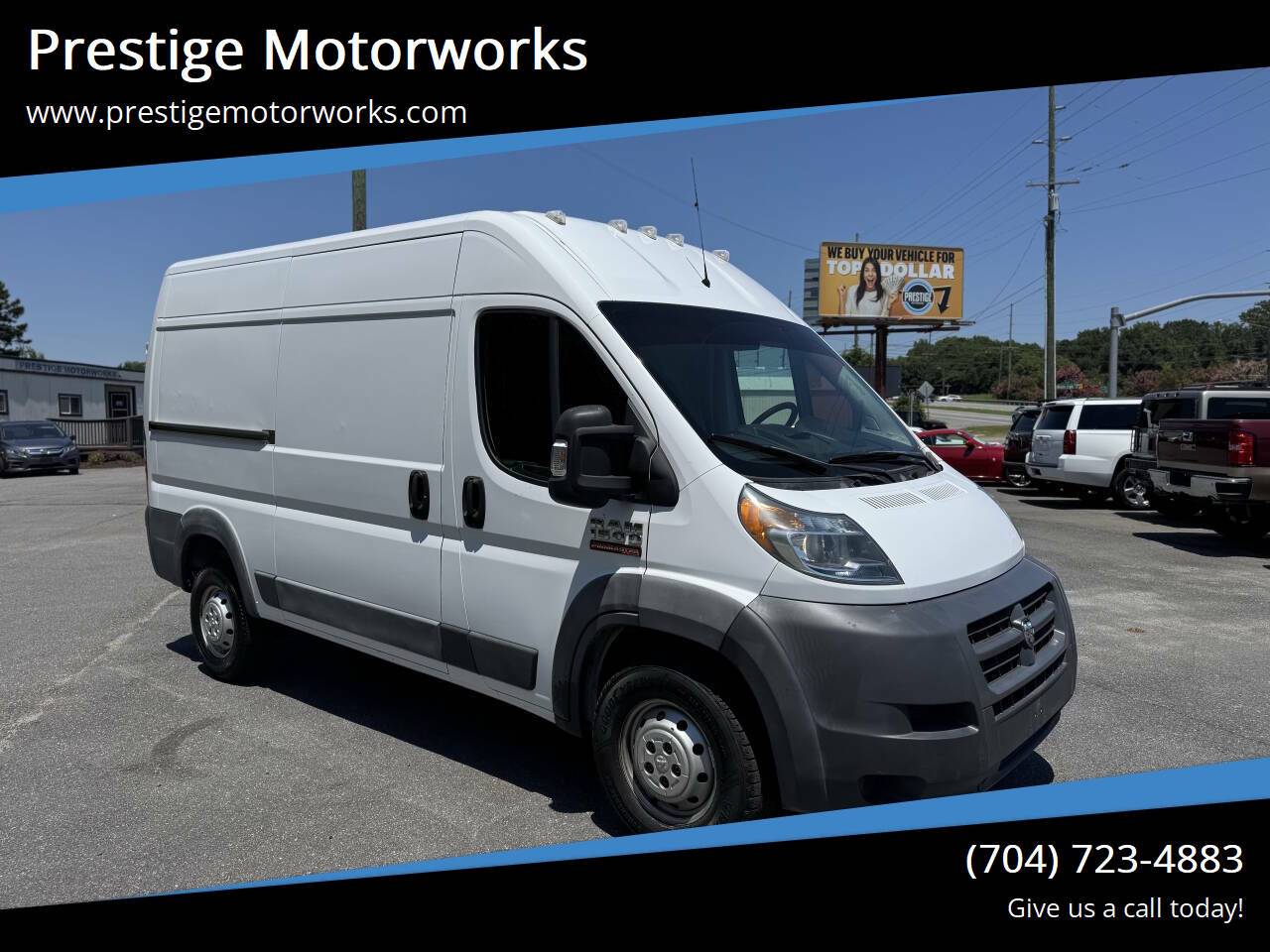 2017 Ram ProMaster Cargo Van 1500 — Cargo Van — 165,145 mi — Concord, NC