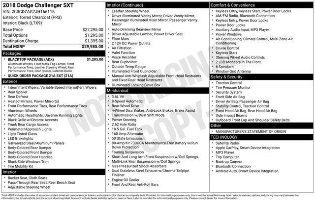 2018 Dodge Challenger SXT
