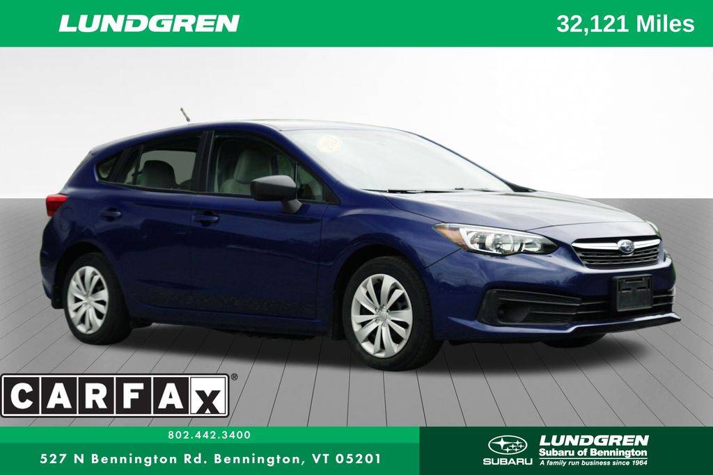 2022 Subaru Impreza 2.0i — Hatchback — 31,829 mi — Bennington, VT