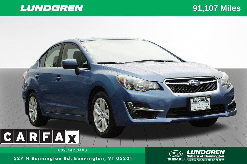 2015 Subaru Impreza 2.0i Premium — Sedan — 91,107 mi — Bennington, VT