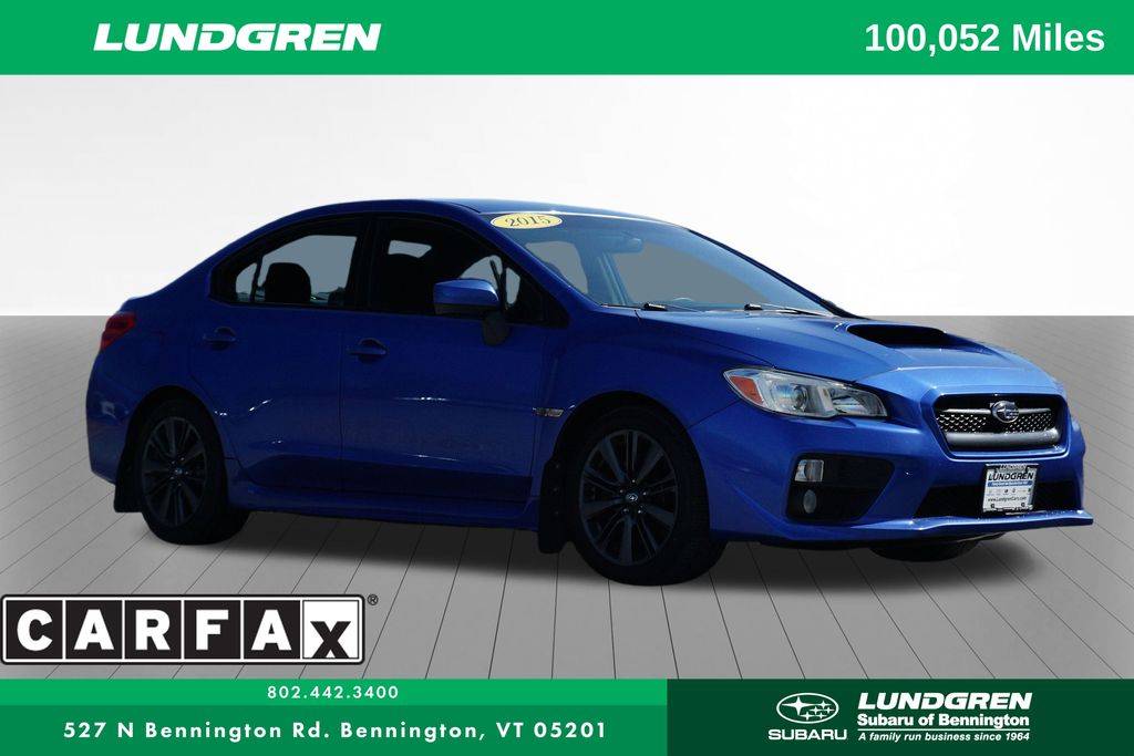 2015 Subaru WRX Premium — Sedan — 100,052 mi — Bennington, VT