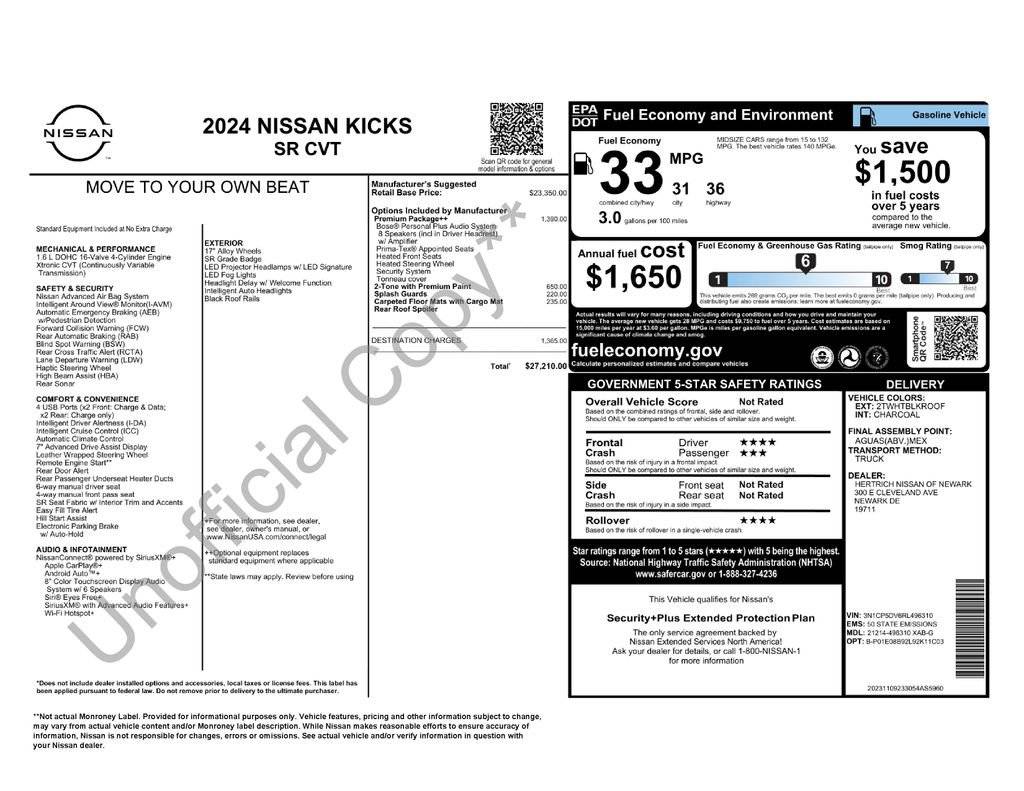2024 Nissan Kicks SR — SUV — 23,507 mi — Egg Harbor Township, NJ
