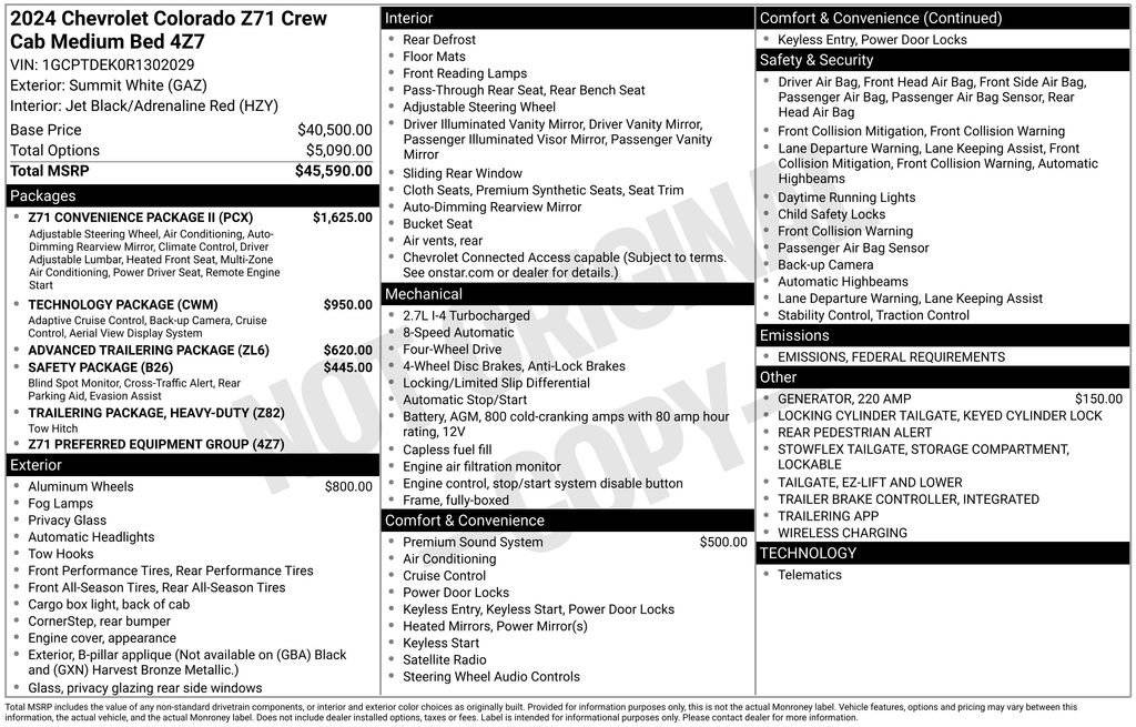 2024 Chevrolet Colorado Z71 — Pickup Truck — 6,374 mi — Egg Harbor Township, NJ